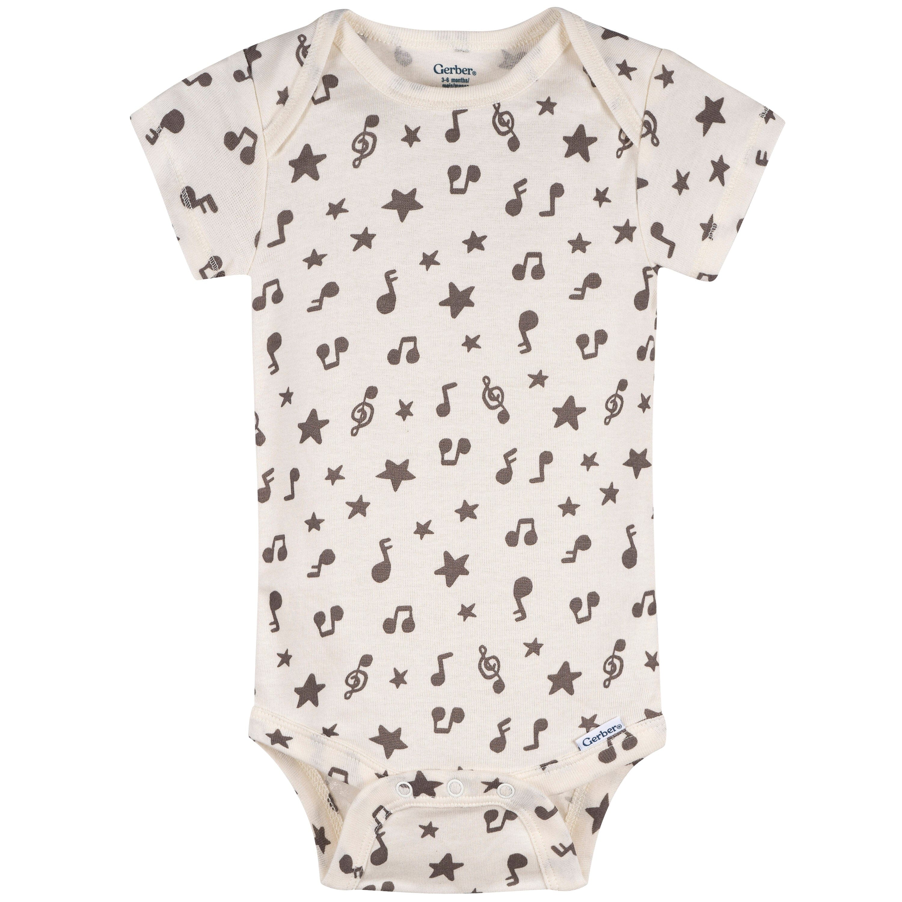 4-Pack Baby Neutral Musical Animals Onesies® Bodysuits and Sleep 'N Play - Image 4