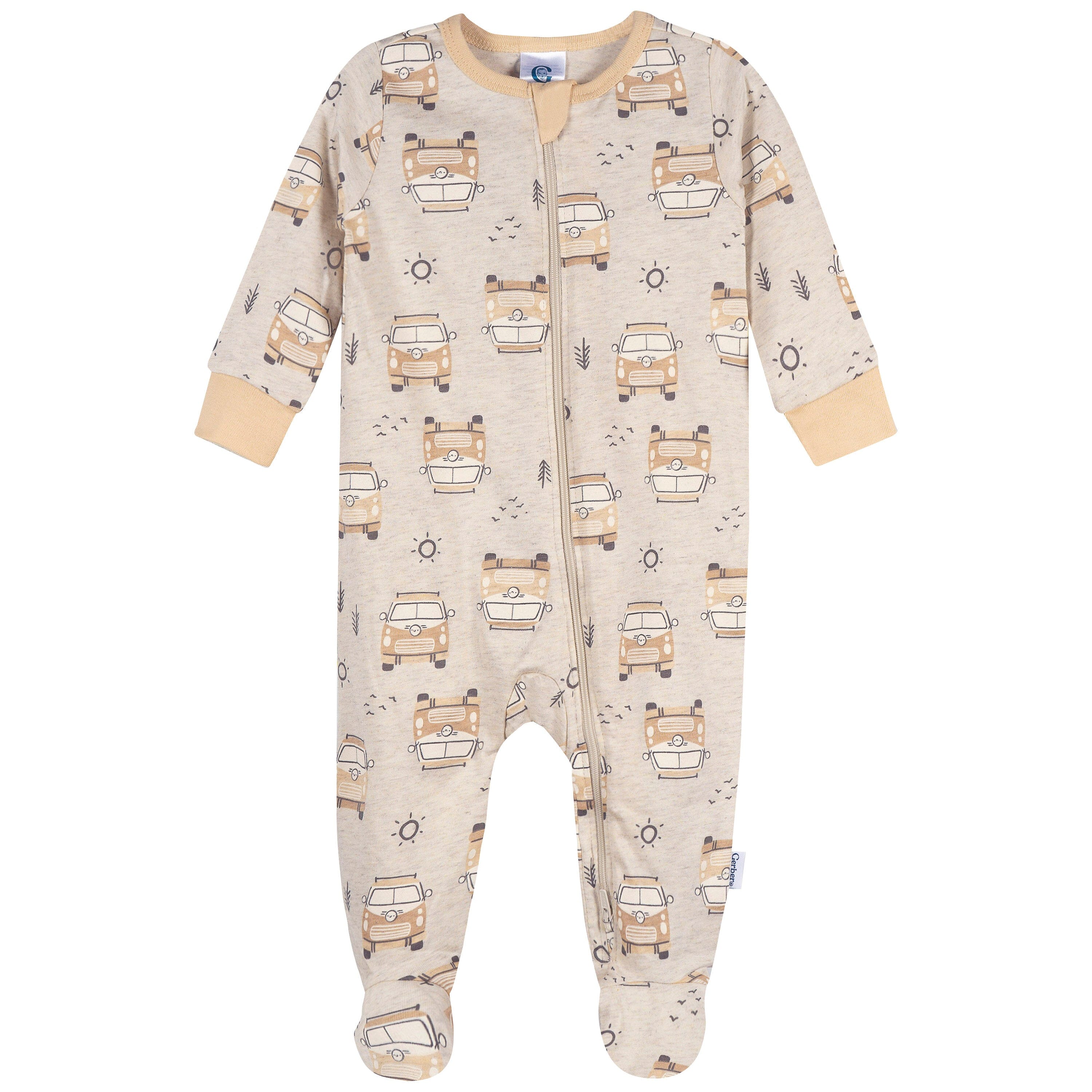 4-Pack Baby Neutral Road Trip Onesies® Bodysuits and Sleep 'N Play - Image 2