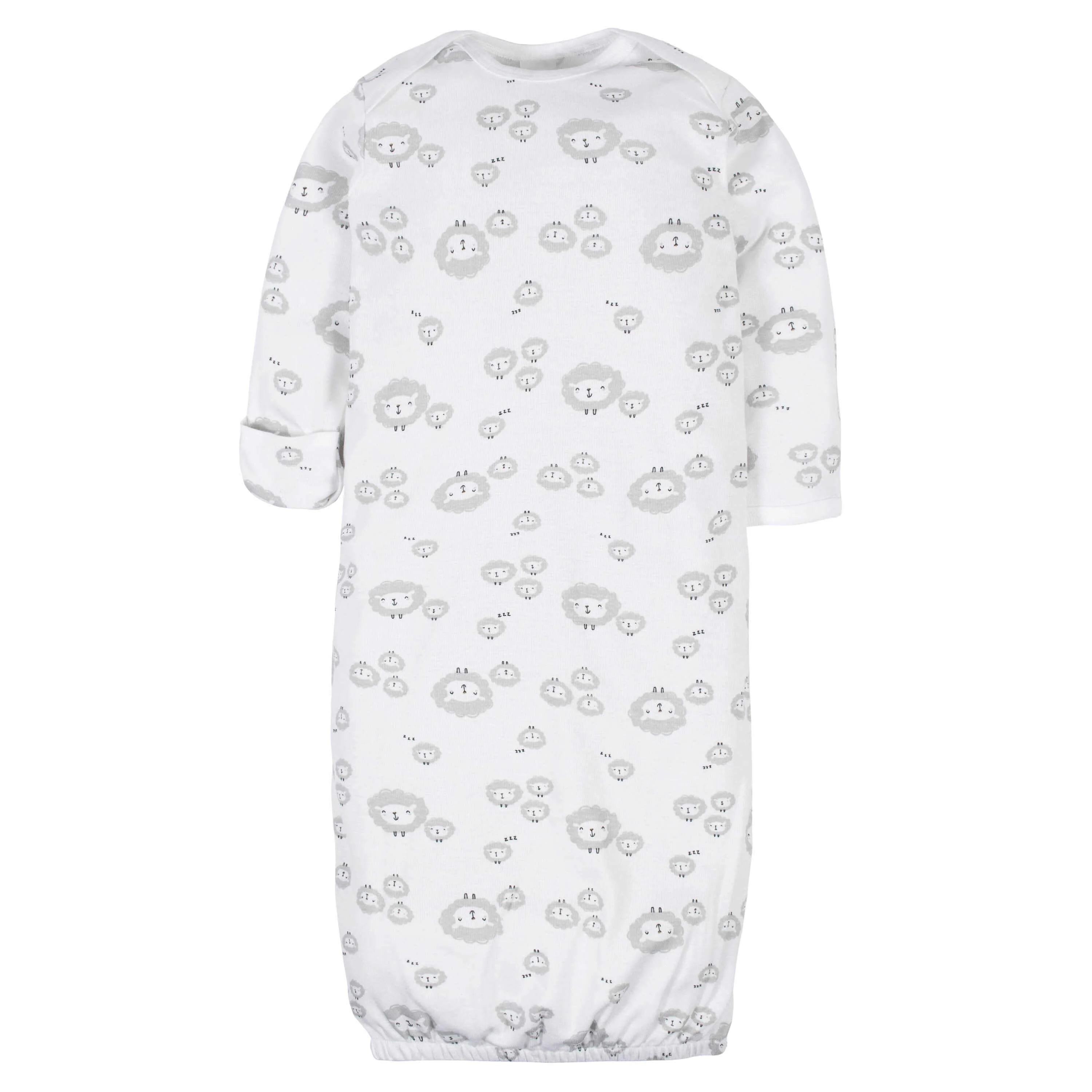 4-Pack Baby Neutral Sheep Gowns - Image 6