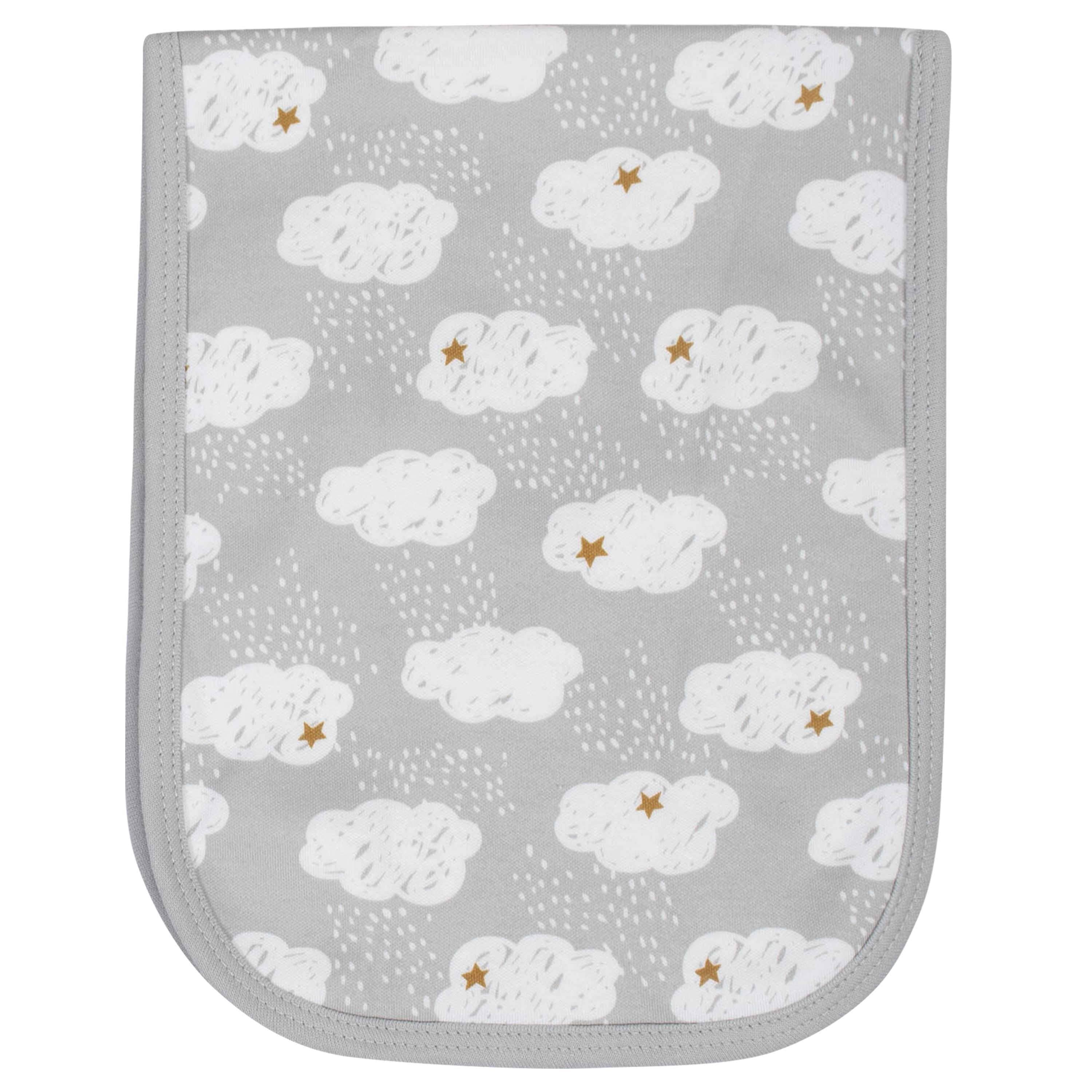 4-Pack Baby Neutral Sheep Interlock/Terry Burp Cloths - Image 3