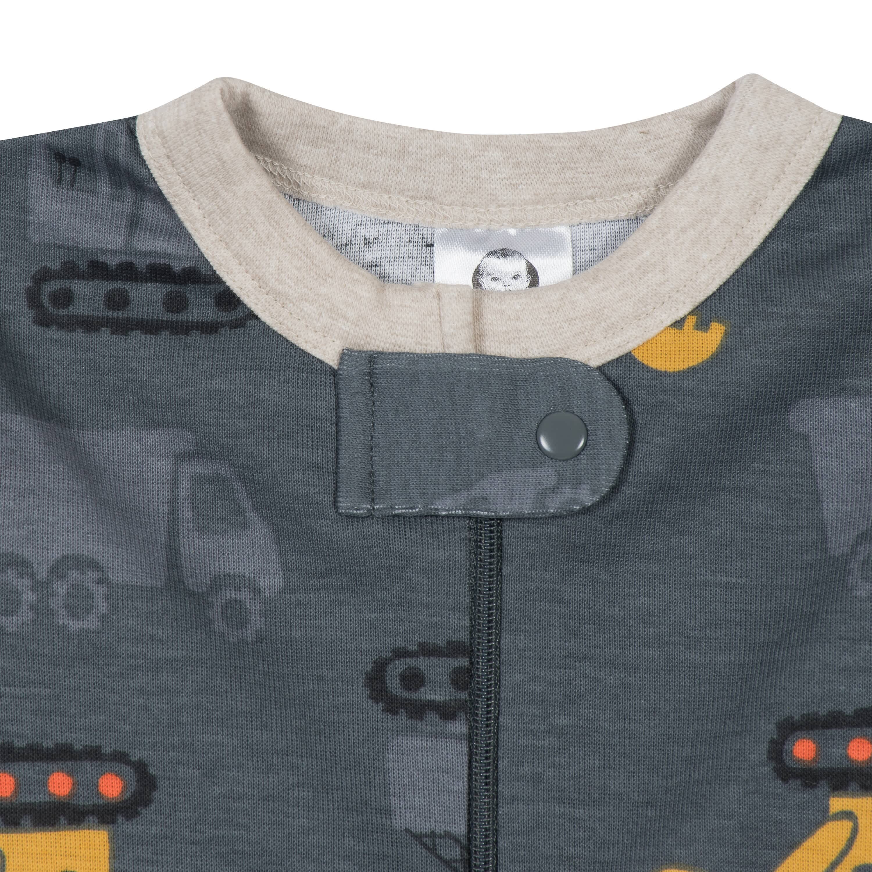 4-Pack Baby & Toddler Boys Bears & Construction Trucks Snug Fit Footed Cotton Pajamas - Image 13