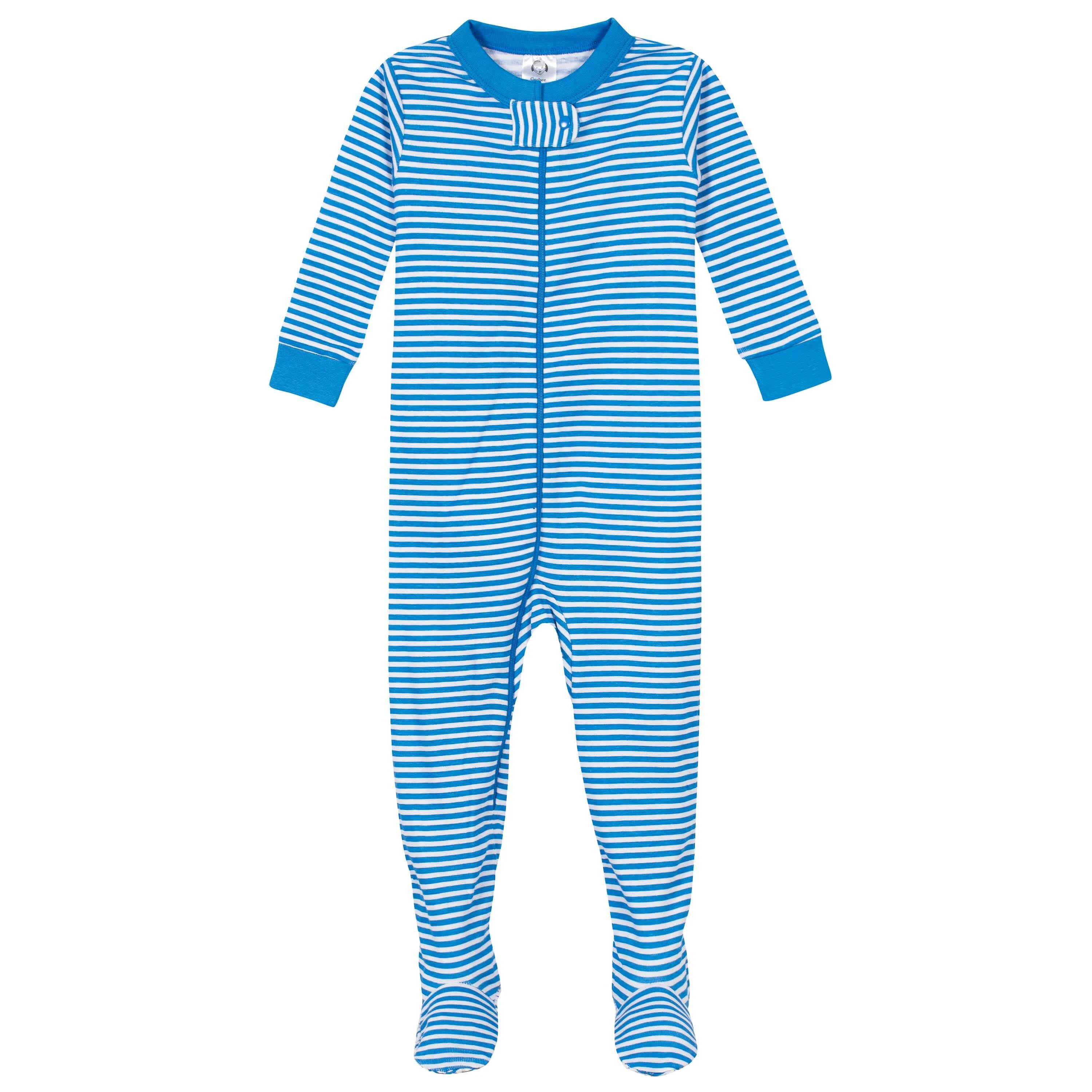 4-Pack Baby & Toddler Boys Dinosaurs & Space Snug Fit Footed Cotton Pajamas - Image 5