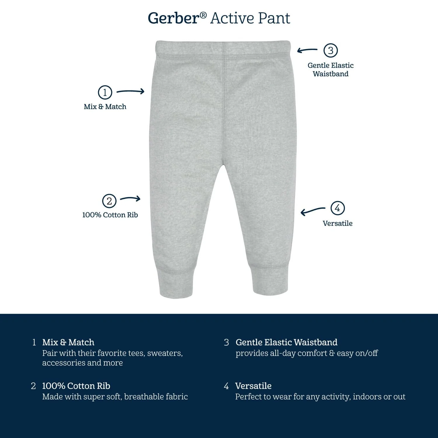 4-Pack Baby Girls Assorted Active Pants - Image 6