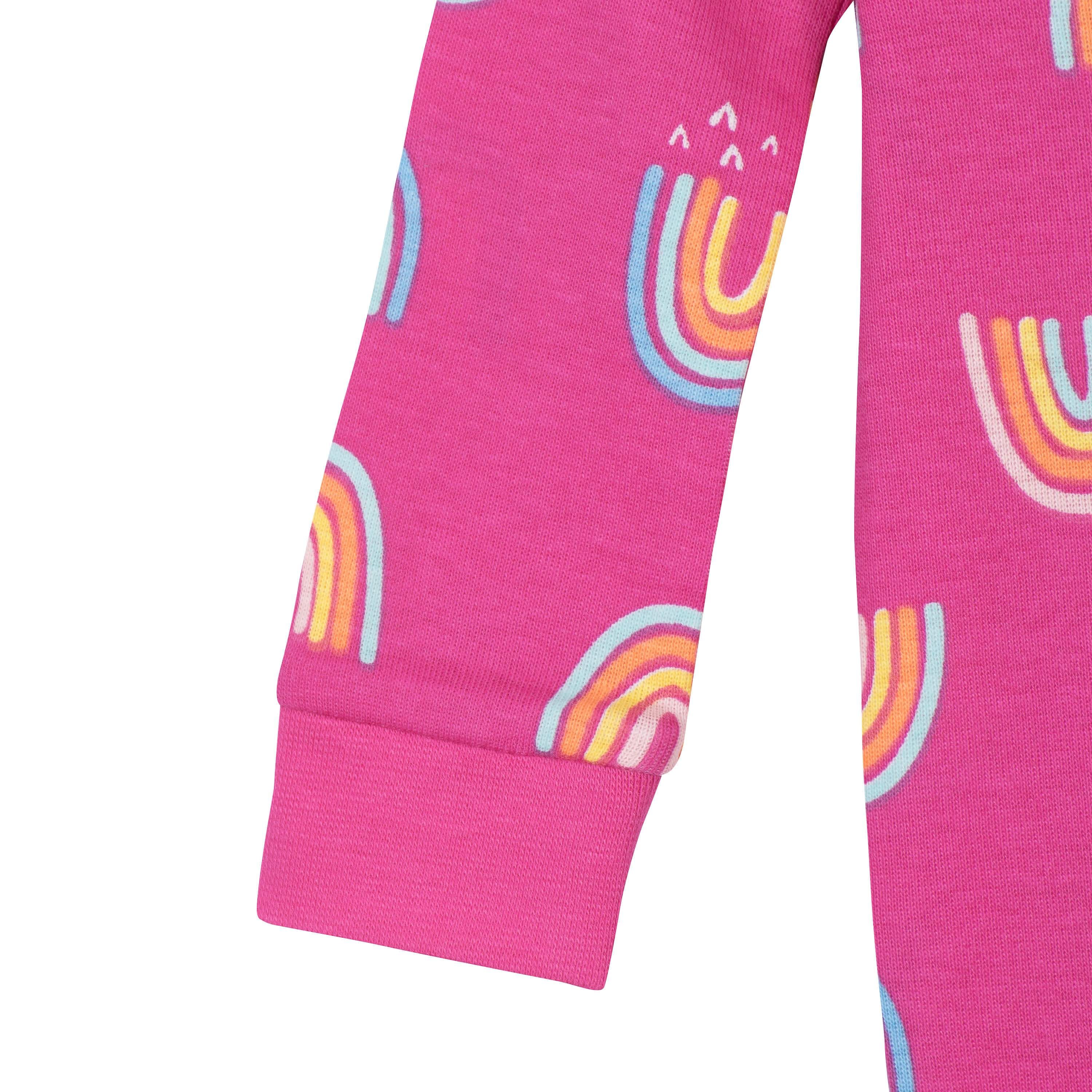4-Pack Baby & Toddler Girls Dreams & Rainbows Snug Fit Footed Cotton Pajamas - Image 14