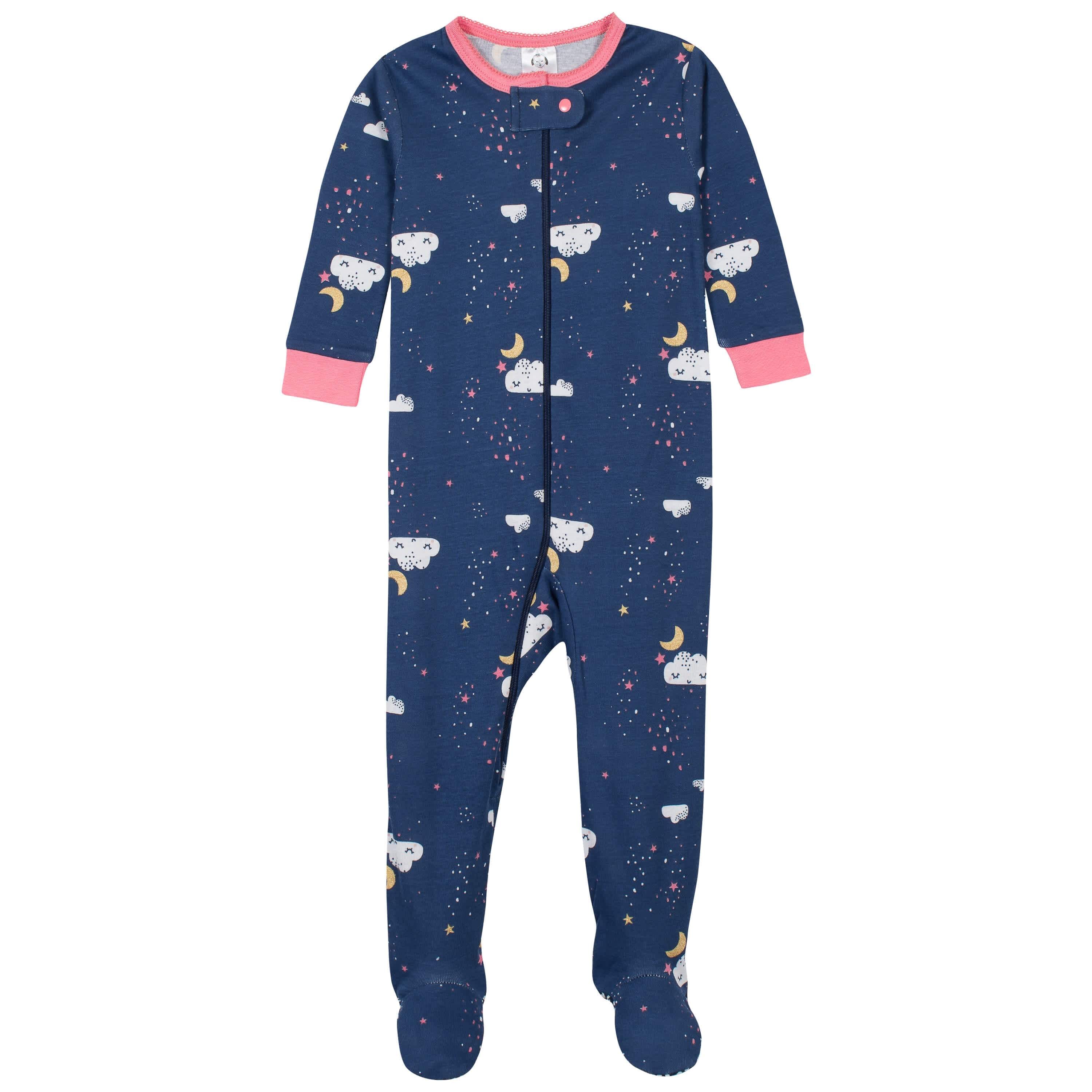 4-Pack Baby & Toddler Girls Dreams & Rainbows Snug Fit Footed Cotton Pajamas - Image 4