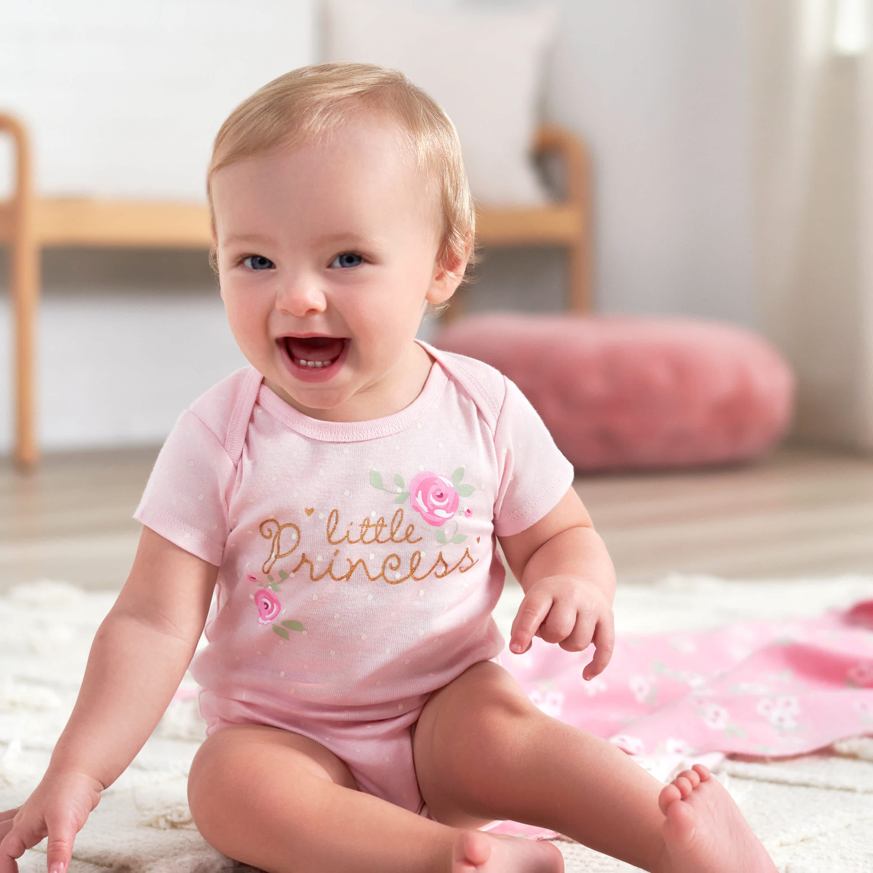 4-Pack Baby Girls Floral Flannel Receiving Blankets - Image 2