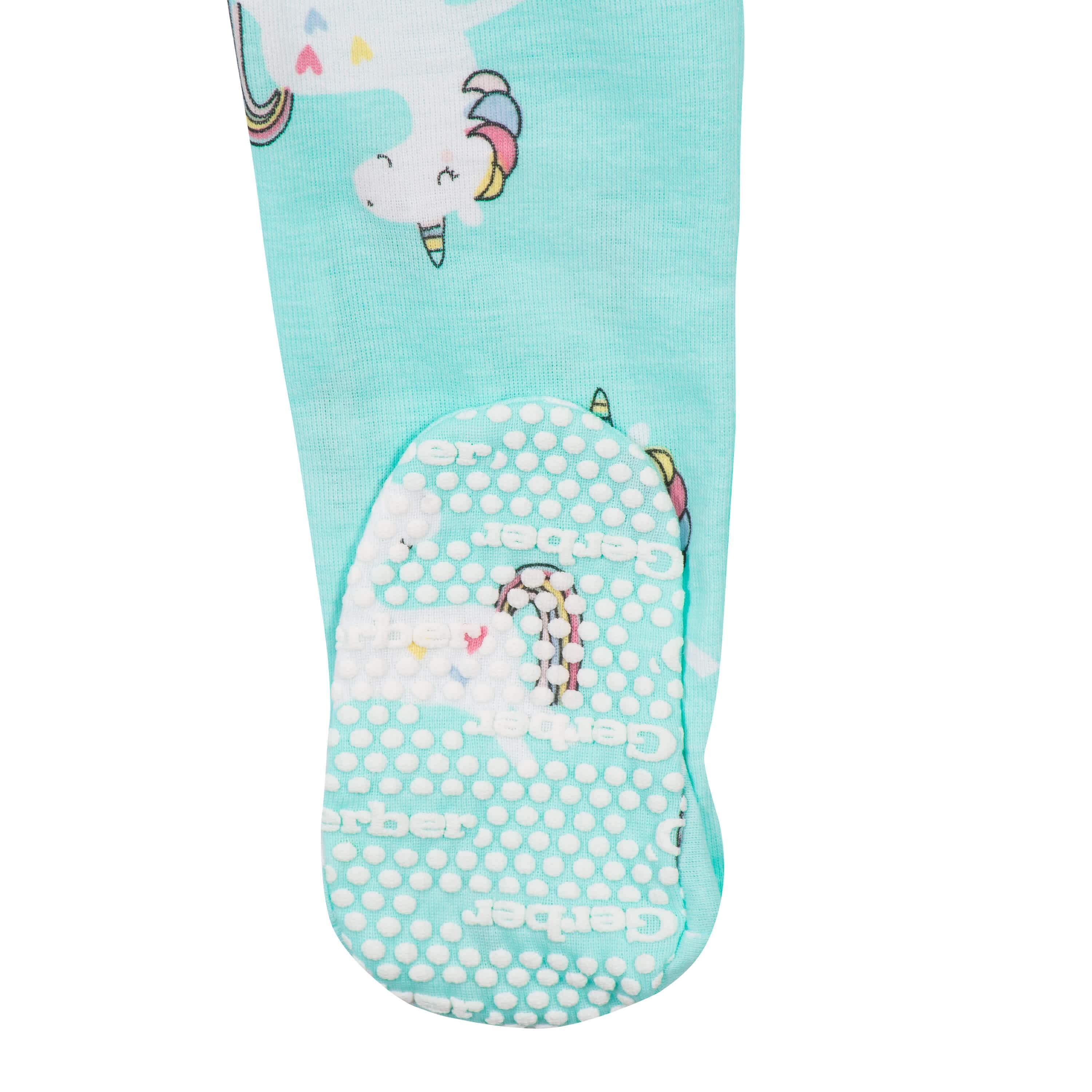 4-Pack Baby & Toddler Girls Unicorns & Cats Snug Fit Footed Cotton Pajamas - Image 14