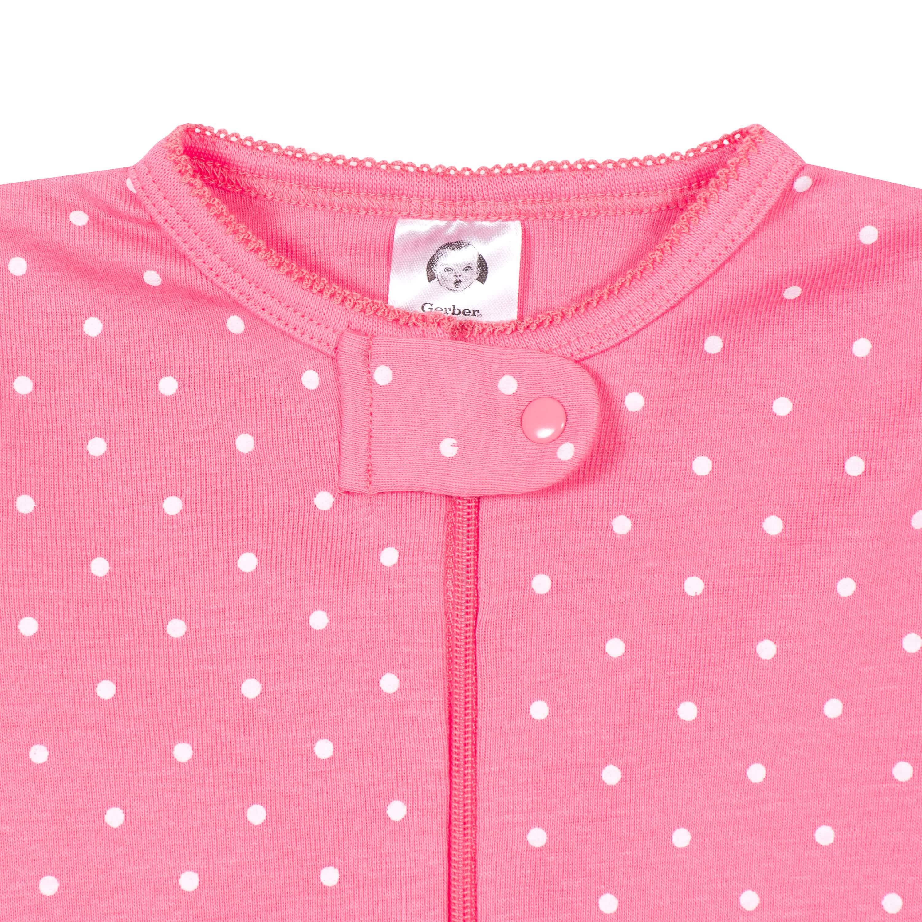 4-Pack Baby & Toddler Girls Unicorns & Cats Snug Fit Footed Cotton Pajamas - Image 15