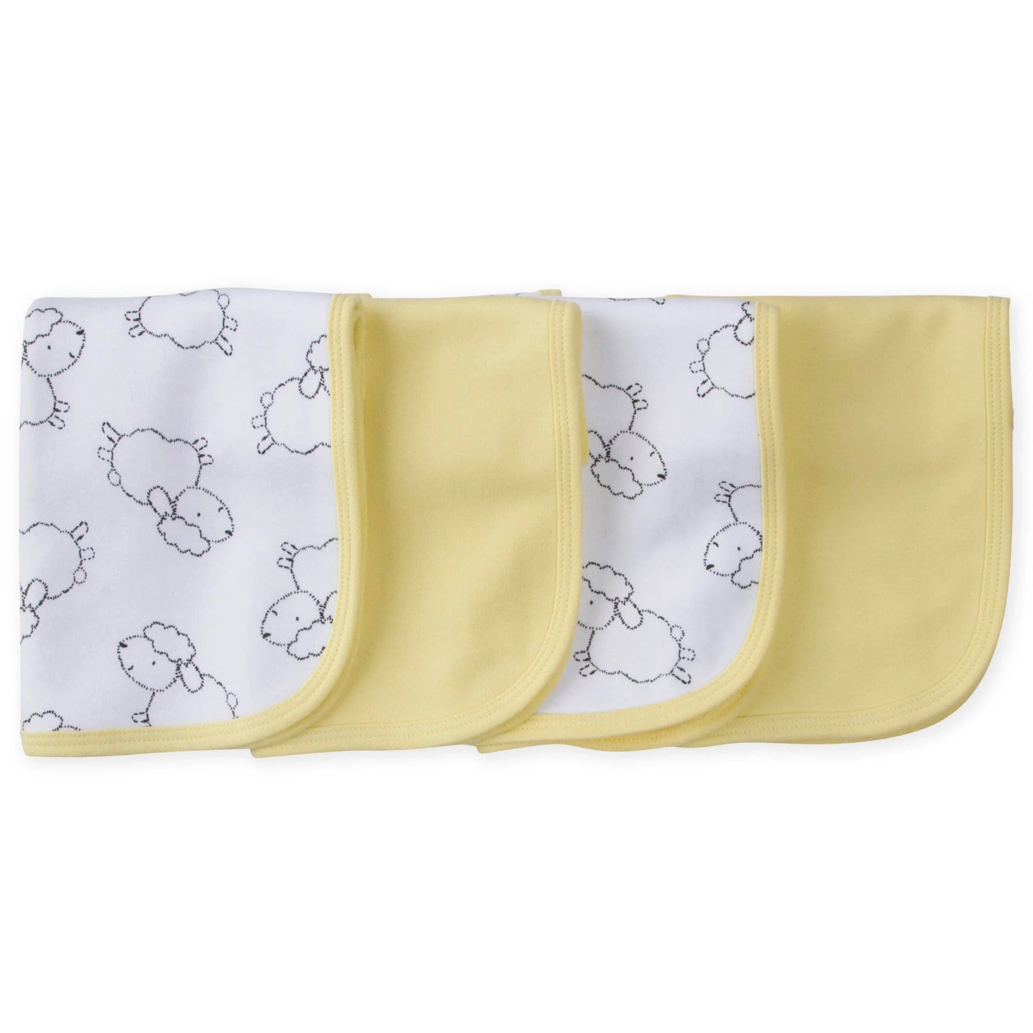 4-Pack Baby Neutral Lamb Terry Burpcloths