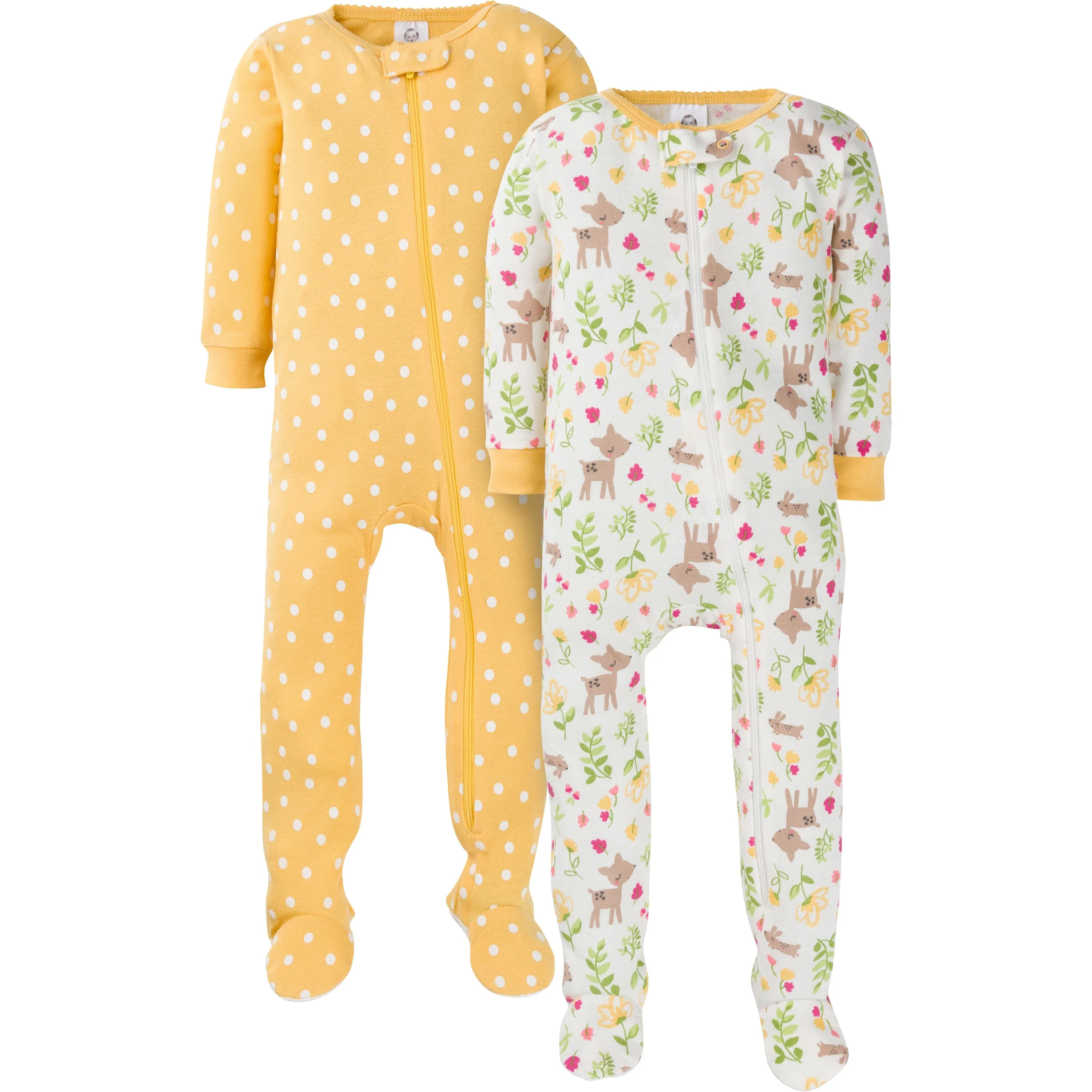 4-Pack Toddler Boys Rose/Deer Snug Fit Footed Cotton Pajamas - Image 13