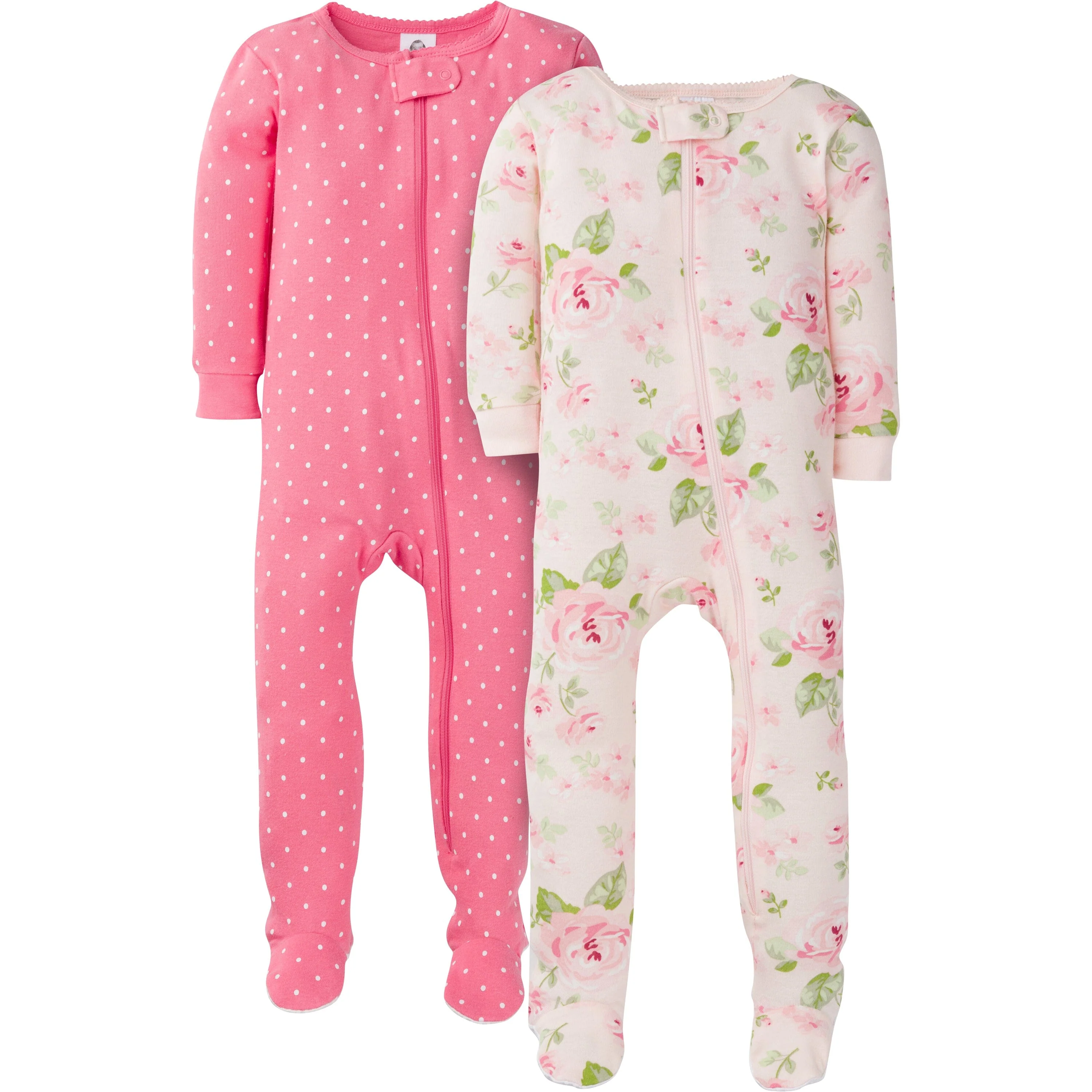 4-Pack Toddler Boys Rose/Deer Snug Fit Footed Cotton Pajamas - Image 5