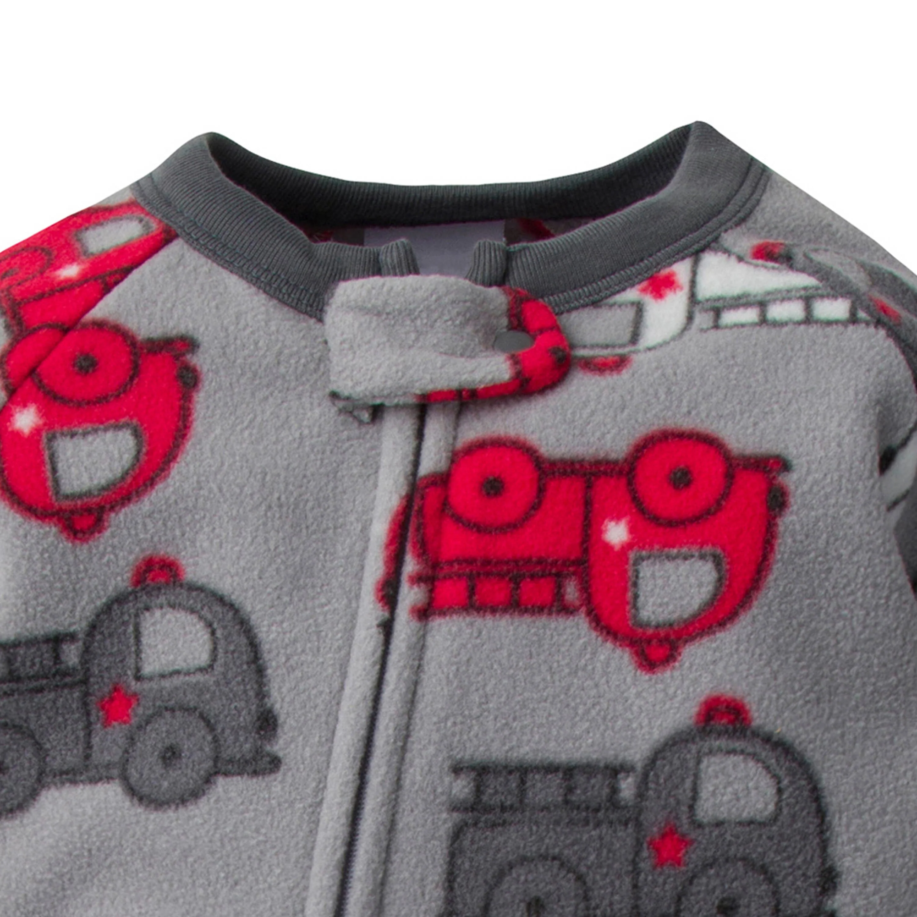 4-Pack Baby & Toddler Boys Fire Trucks & Plaid Fleece Pajamas - Image 5