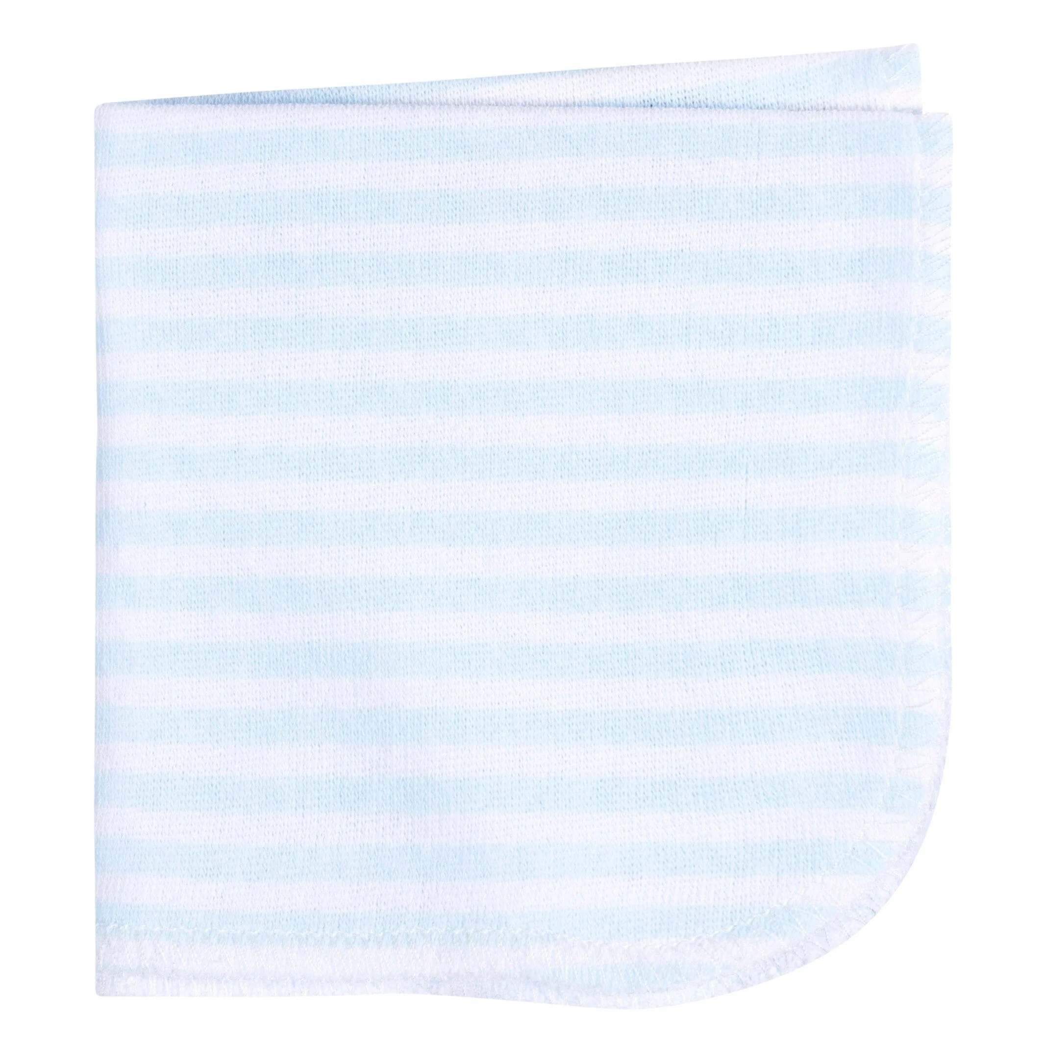 Embroidered 4-Piece Baby Boys Blue Shark Towel & Washcloths Set - Image 6