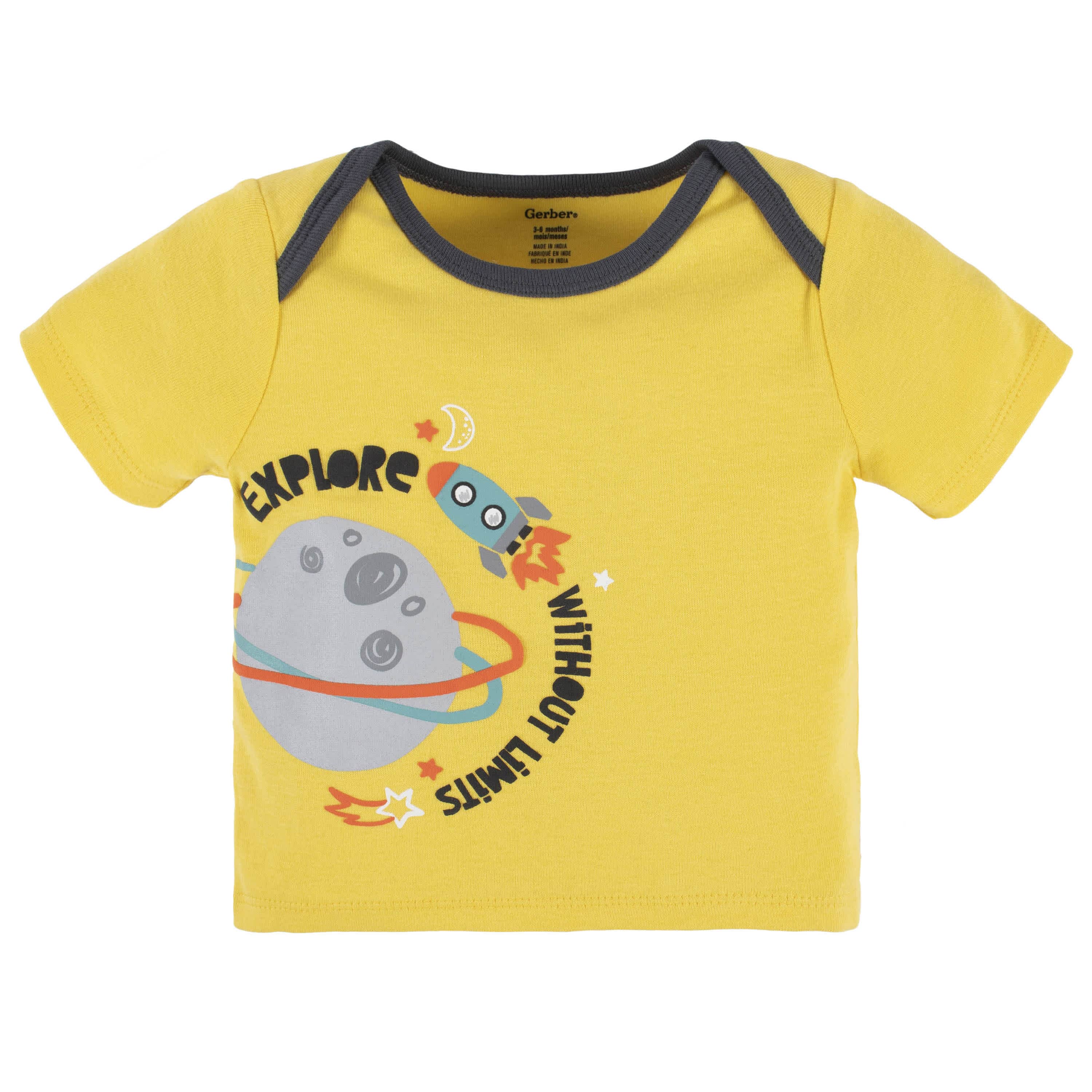 4-Piece Baby Boys Blast Off Onesies® Bodysuit, Tee, Shorts & Pant Set - Image 2