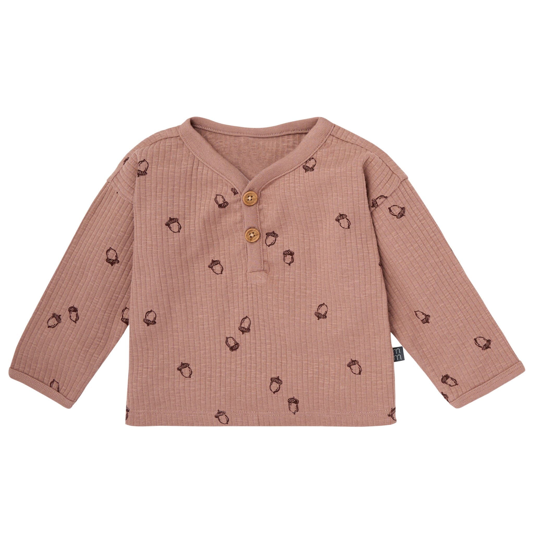 4-Piece Baby Boys Acorns Henley Tops and Pants Set - Image 2