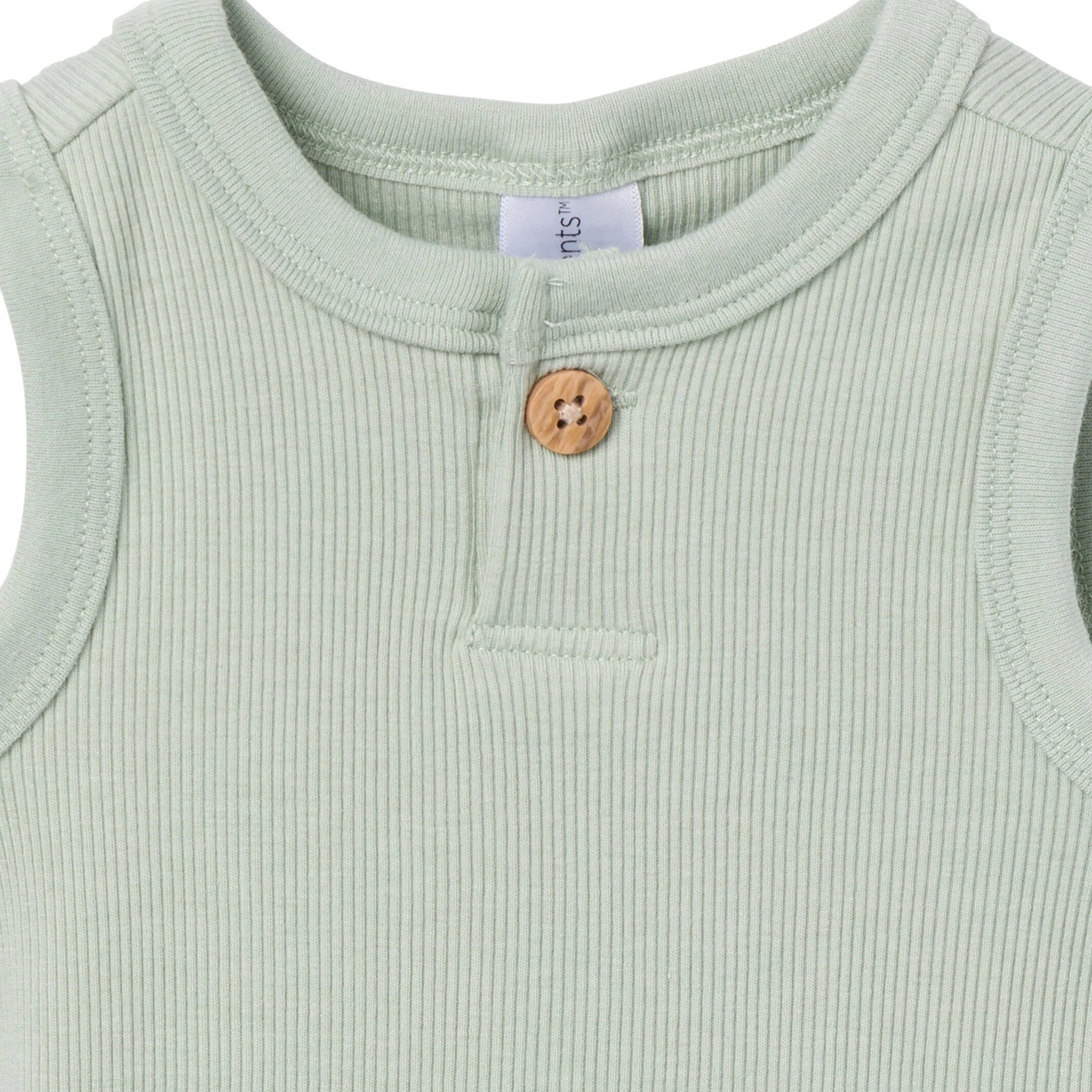 4-Piece Baby Boys Green & Navy Bodysuits and Shorts Set - Image 3