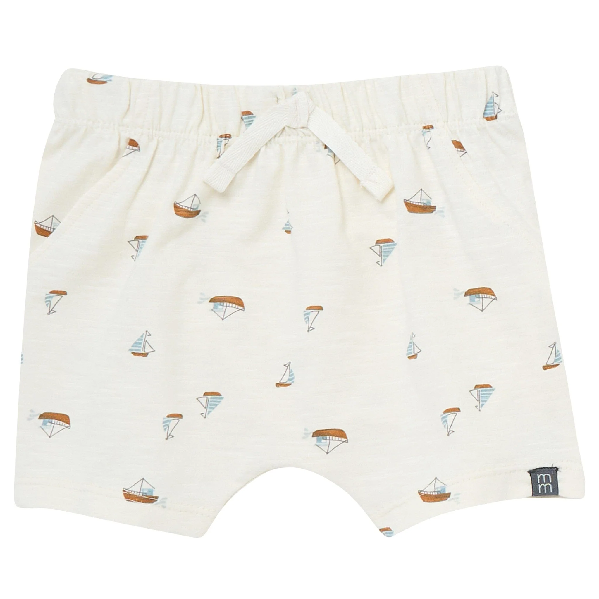 4-Piece Baby Boys Ivory Sailboats Sleeveless Shirts and Shorts Set - Image 5