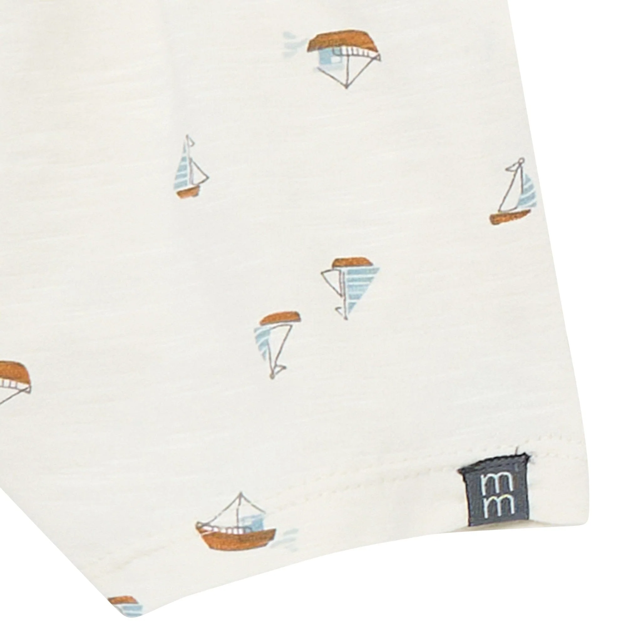 4-Piece Baby Boys Ivory Sailboats Sleeveless Shirts and Shorts Set - Image 7