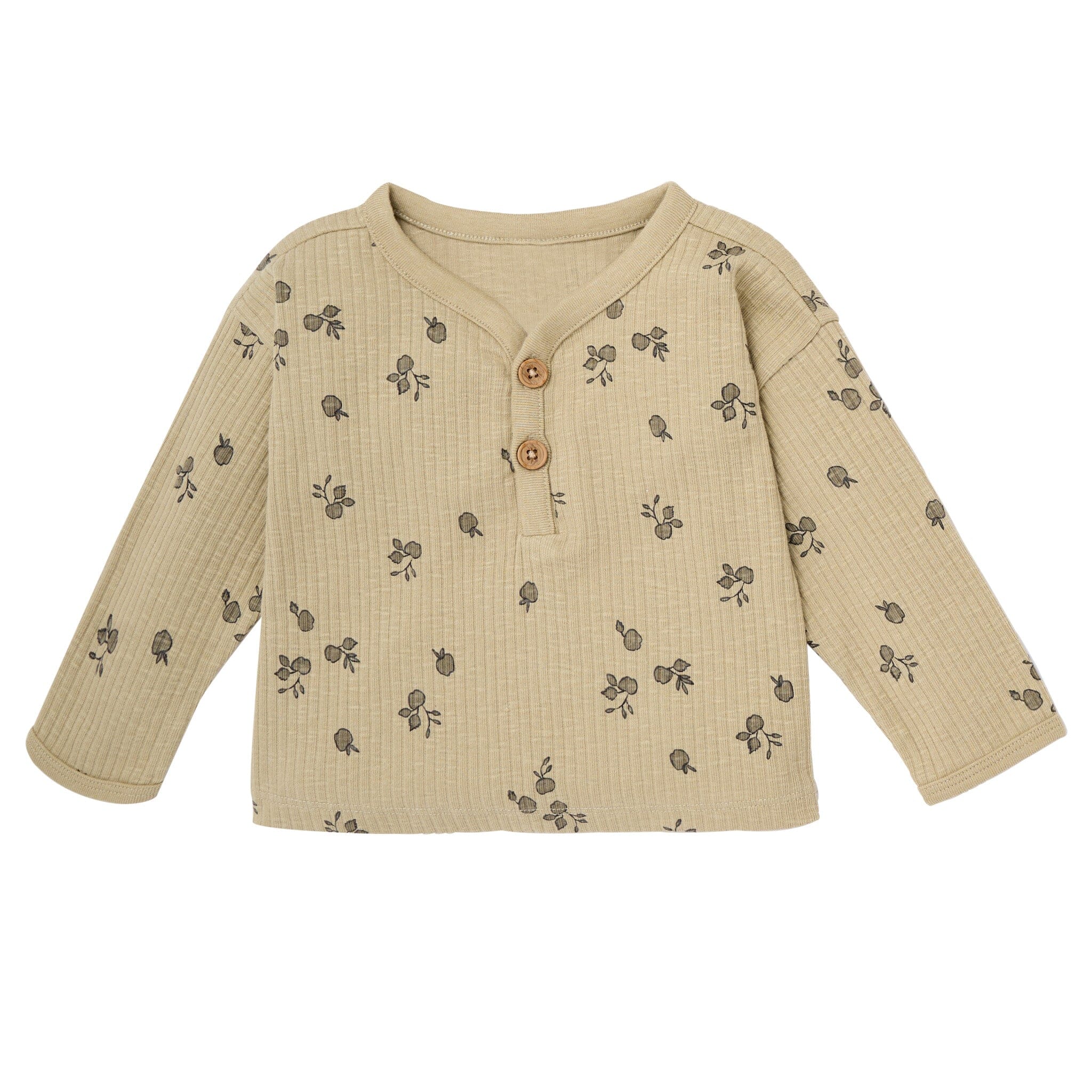 4-Piece Baby Boys Apples Henley Tops and Pants Set - Image 2