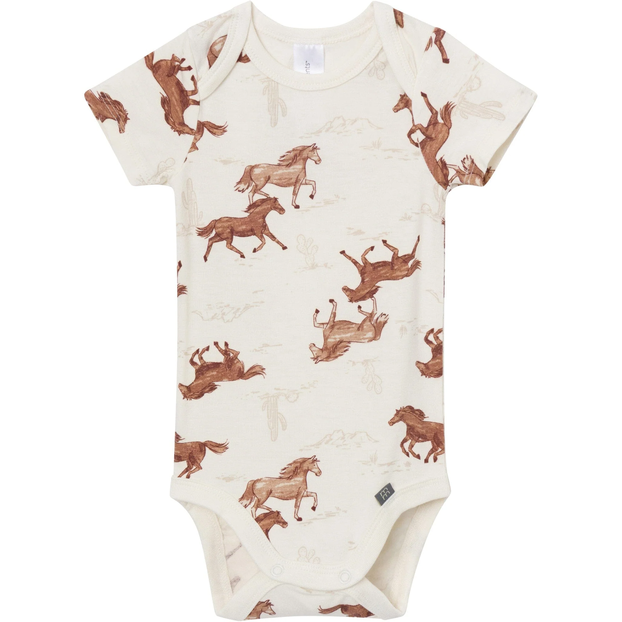 4-Piece Baby Boys Wild Horses Bodysuits and Pants Viscose Set - Image 2