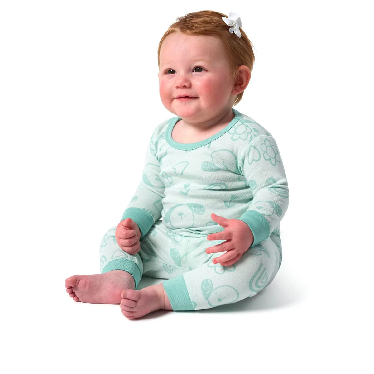 4-Piece Baby Girls Flowers Pajamas Sets - Image 2