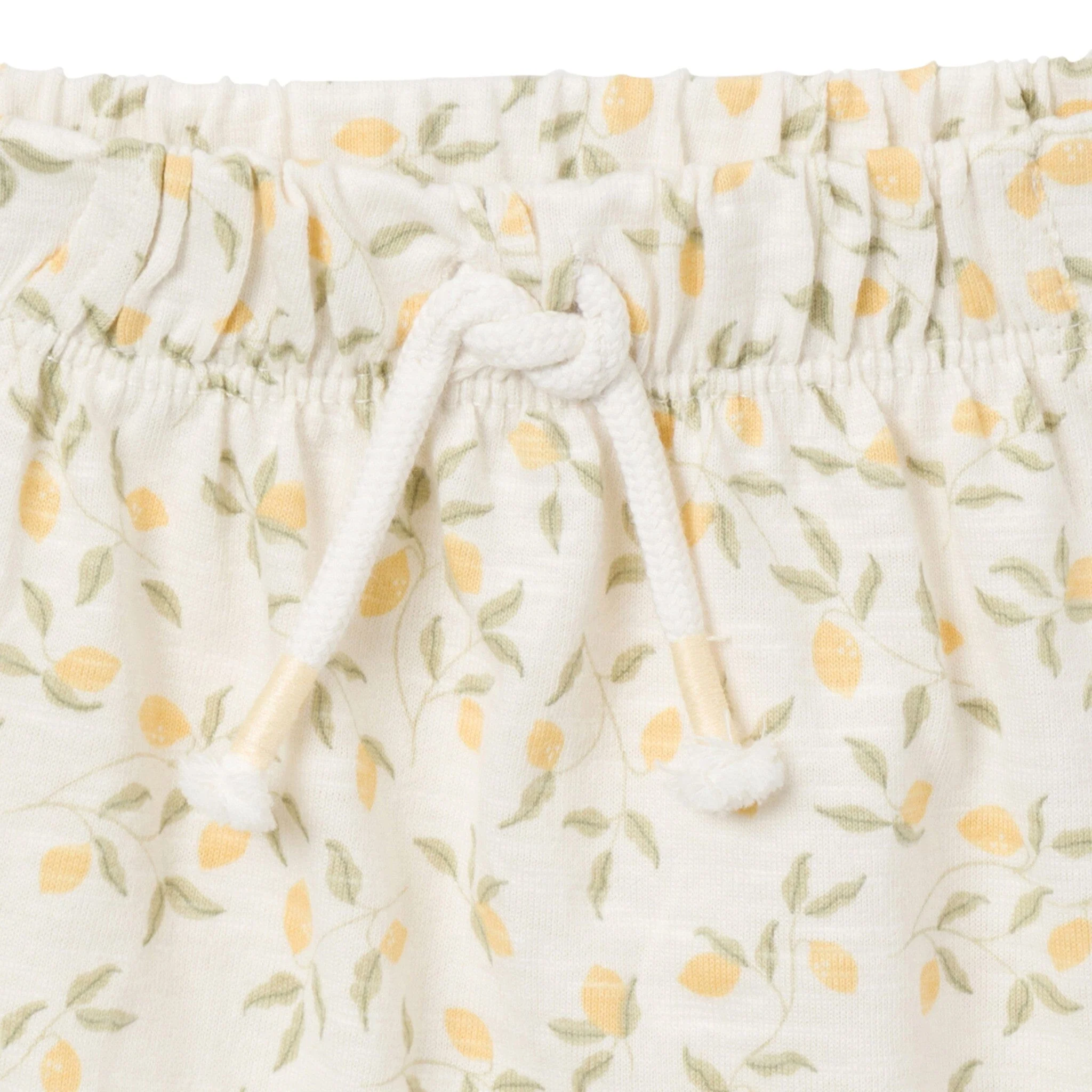4-Piece Baby Girls Lemon Vines Sleeveless Peplum Tops and Shorts Set - Image 8