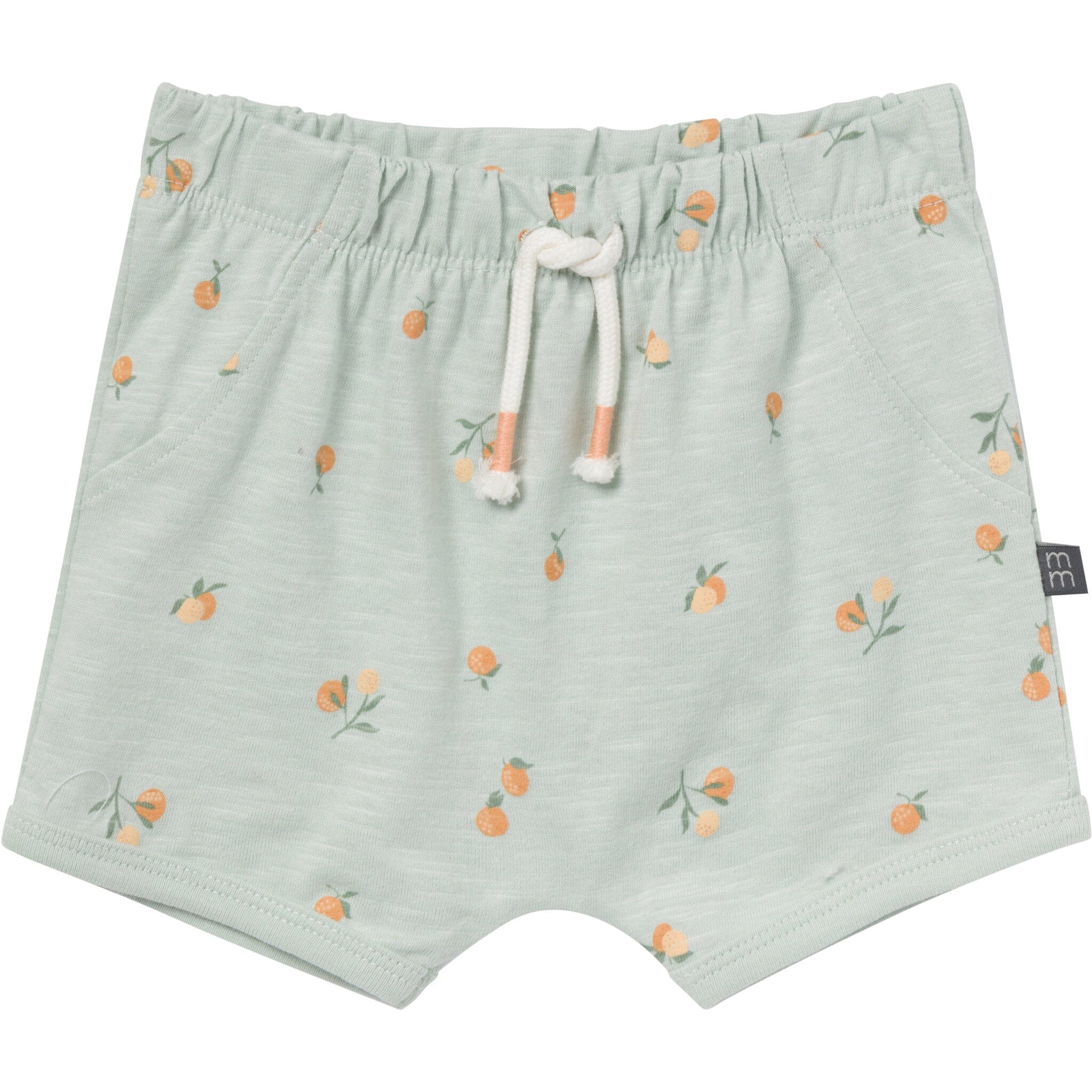 4-Piece Baby Girls Light Sky Oranges Sleeveless Peplum Tops and Shorts Set - Image 7