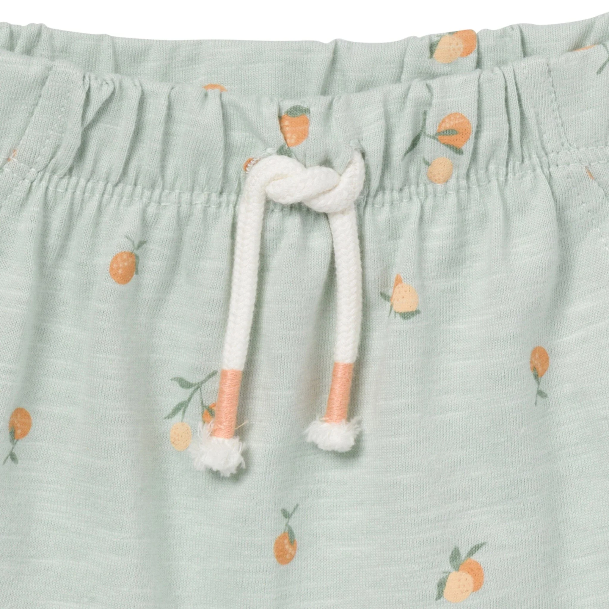 4-Piece Baby Girls Light Sky Oranges Sleeveless Peplum Tops and Shorts Set - Image 8