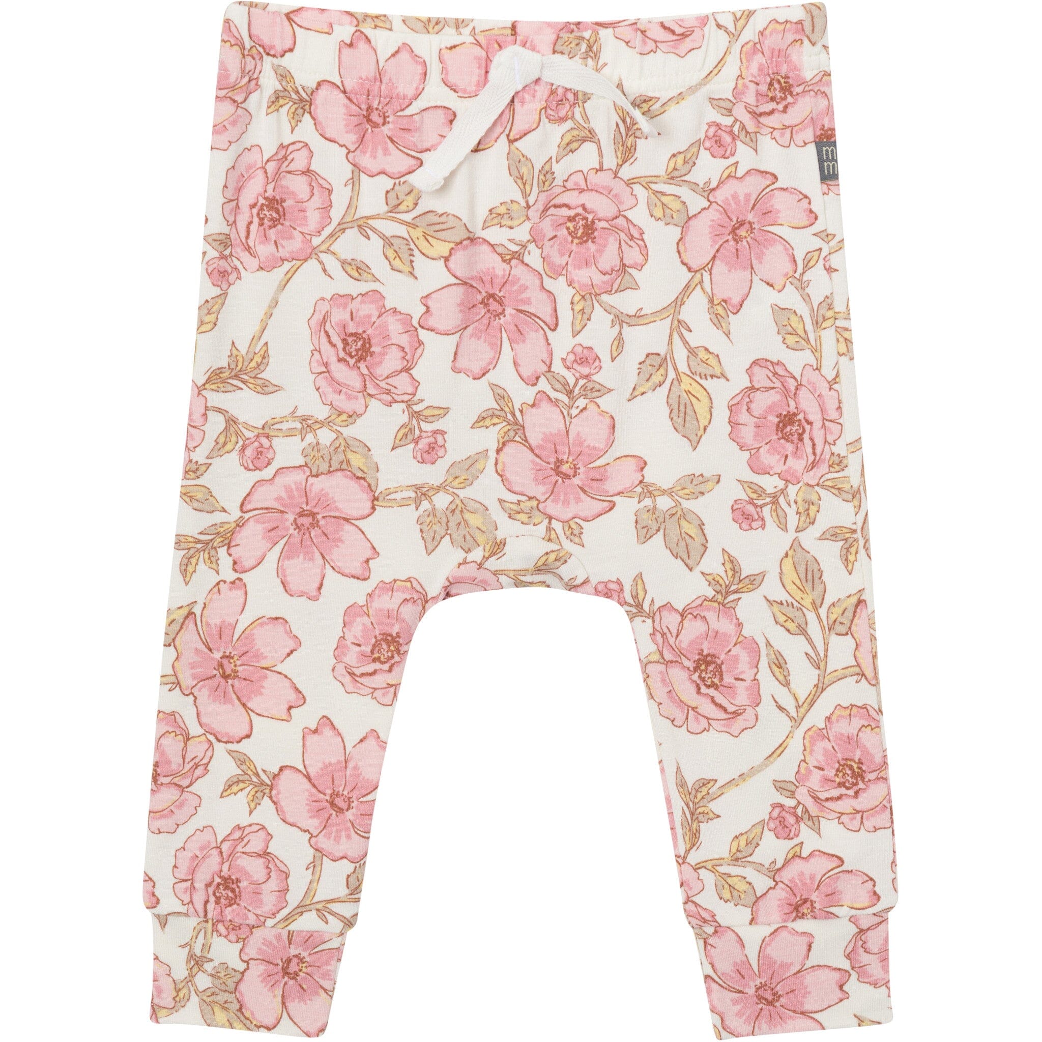 4-Piece Baby Girls Pink Flower Bodysuits and Pants Viscose Set - Image 5