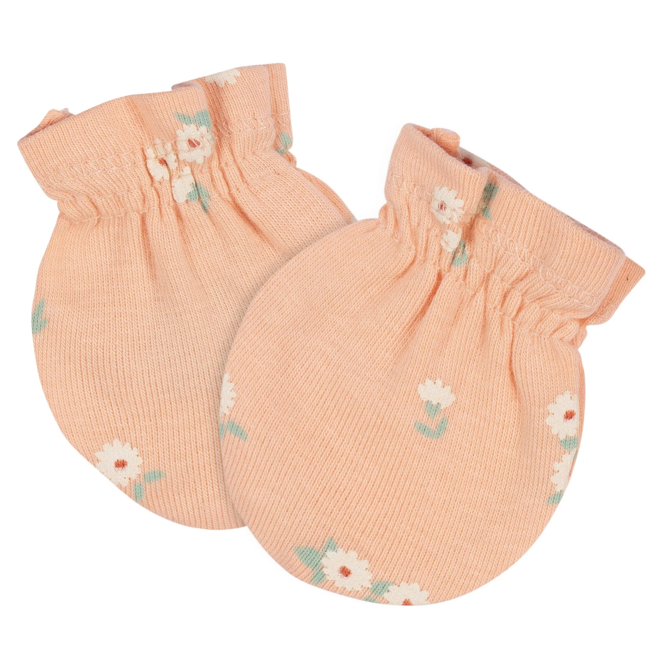 4-Piece Baby Girls Wildflower Cap & Mitten Set - Image 5