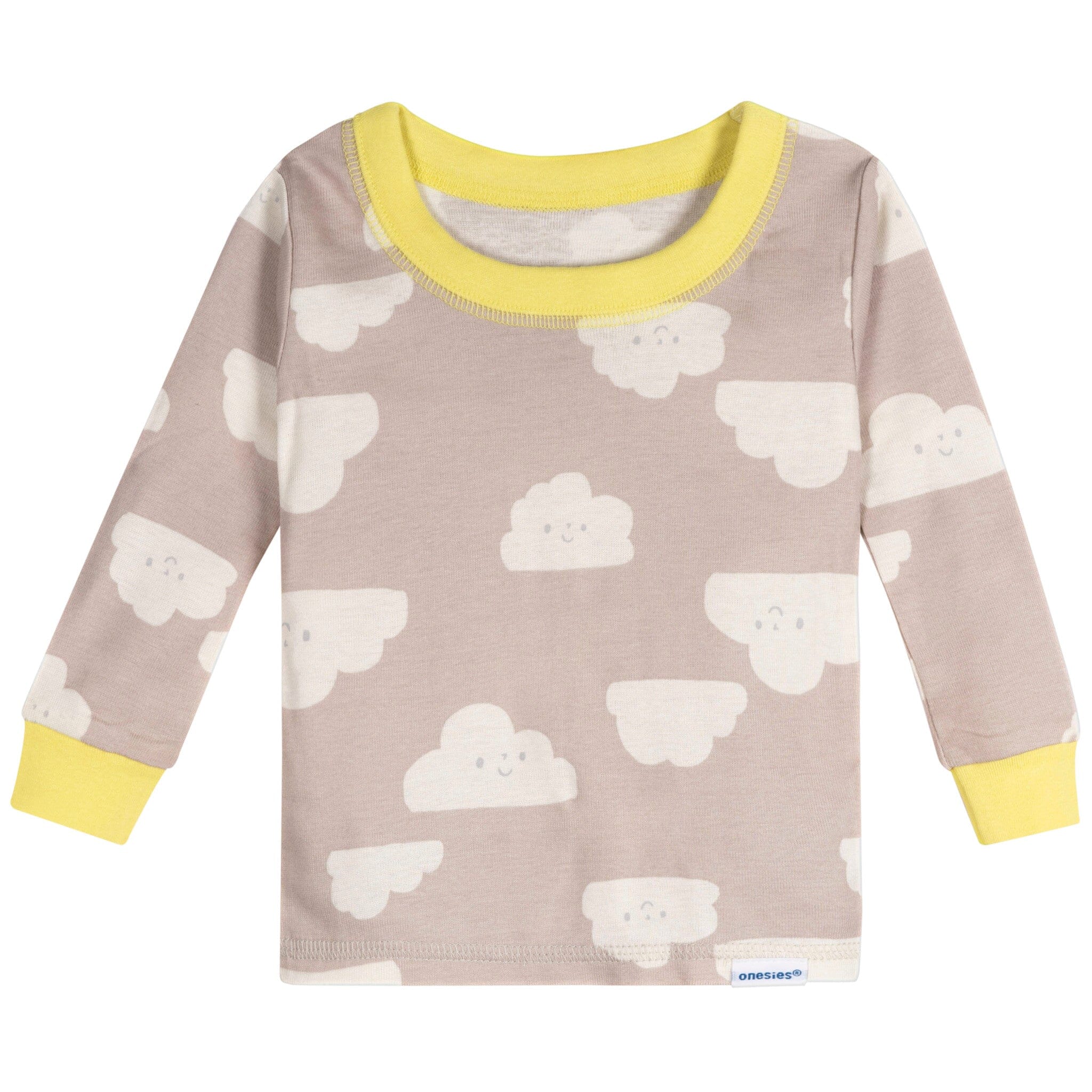 4-Piece Baby Neutral Clouds Pajamas Sets - Image 3