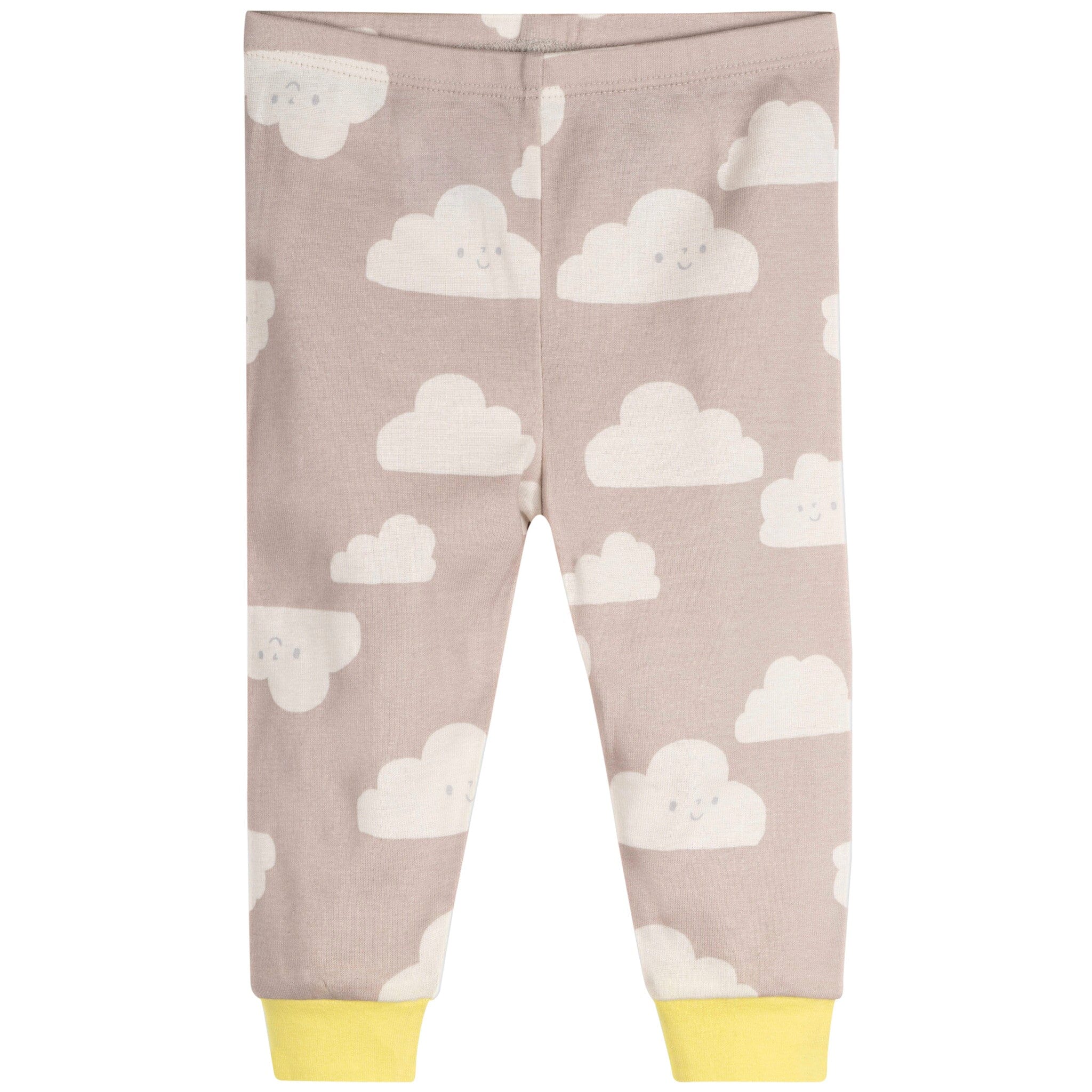 4-Piece Baby Neutral Clouds Pajamas Sets - Image 4