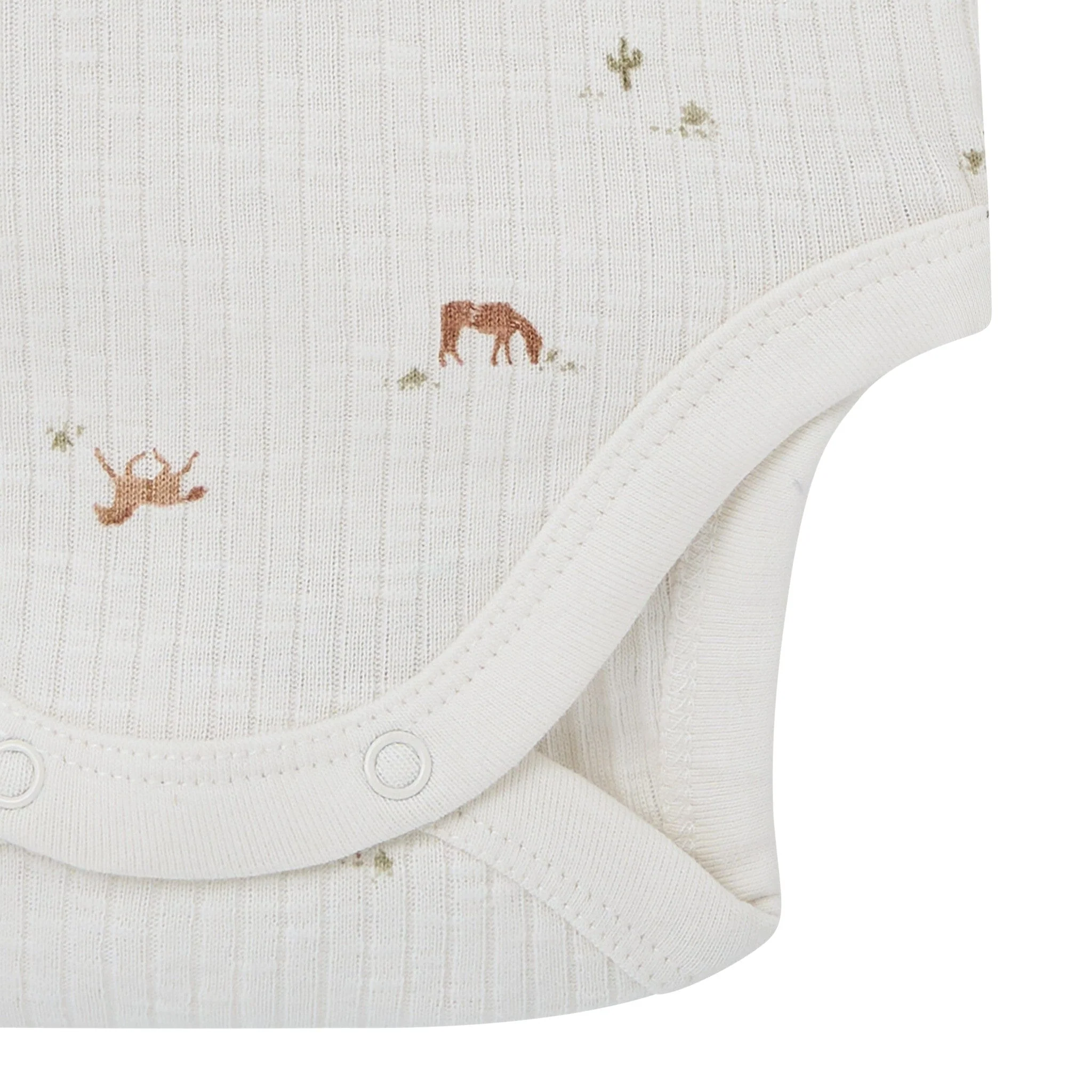 4-Piece Baby Neutral Horse Barn Short Sleeve Bodysuits and Shorts Set - Image 5