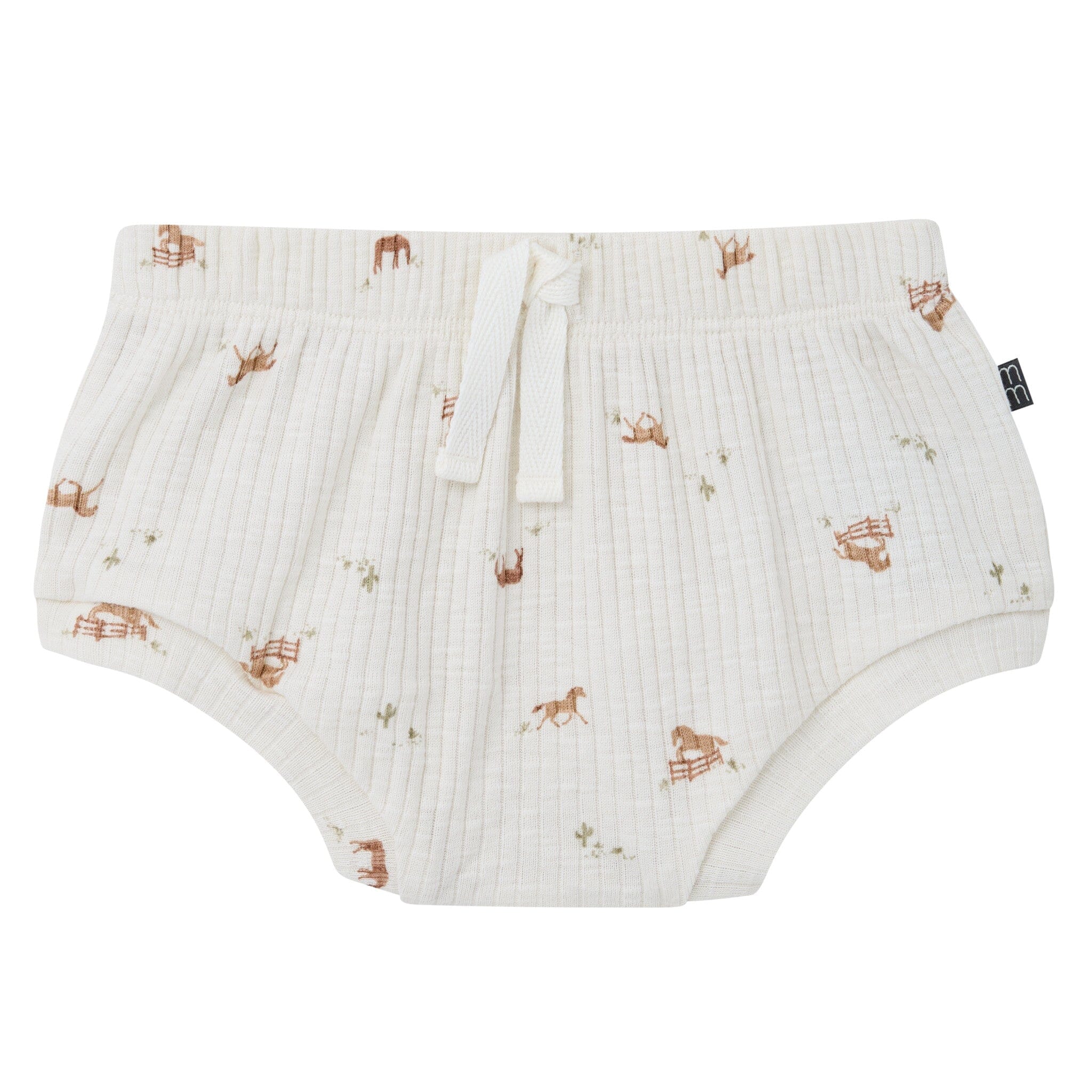4-Piece Baby Neutral Horse Barn Short Sleeve Bodysuits and Shorts Set - Image 6