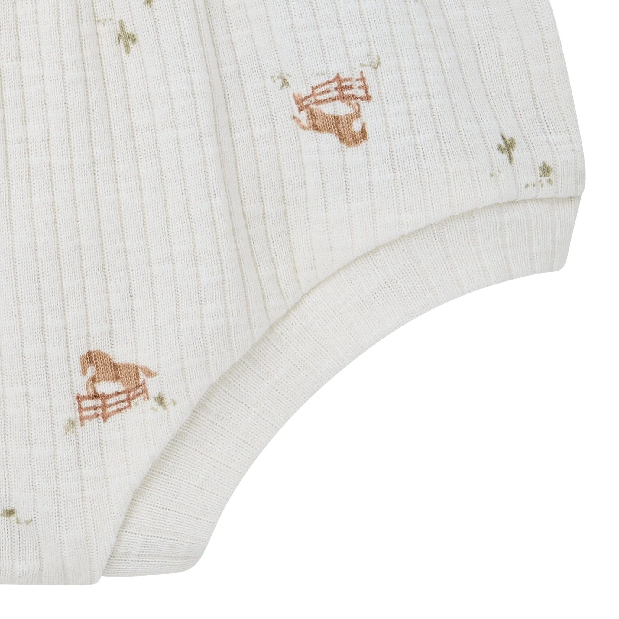4-Piece Baby Neutral Horse Barn Short Sleeve Bodysuits and Shorts Set - Image 9