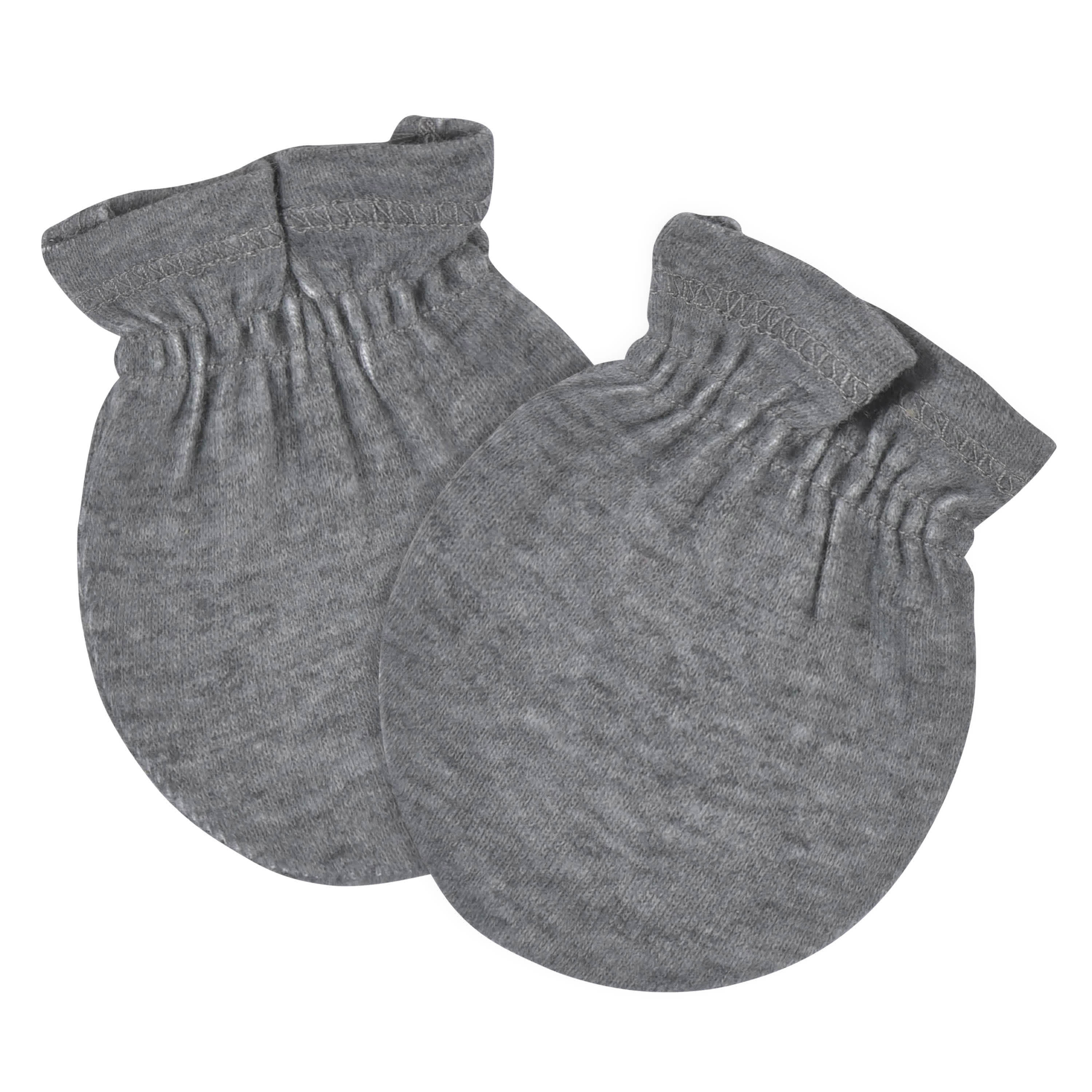 4-Piece Baby Neutral Comfy Stretch Taco Caps & No Scratch Mittens Set - Image 3