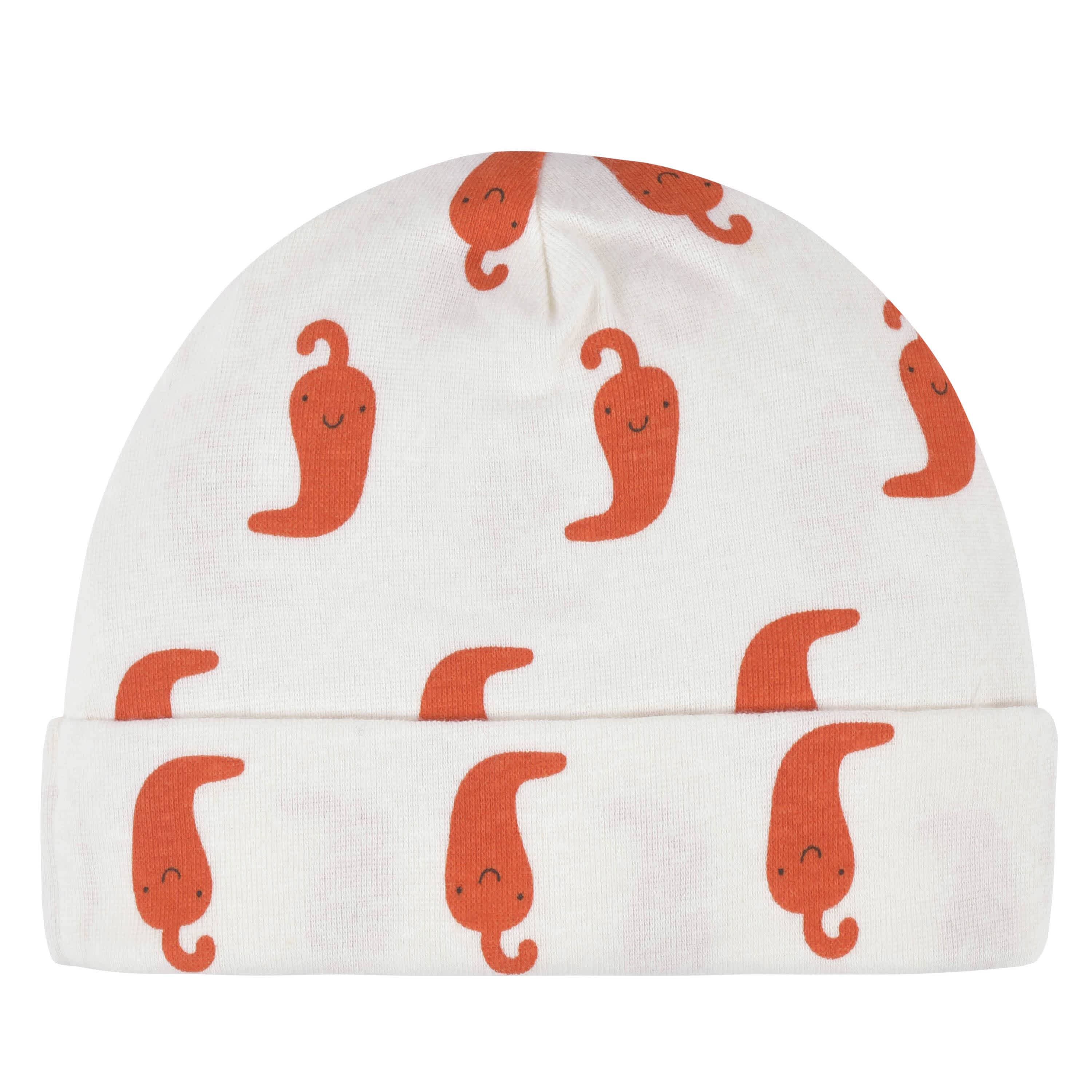 4-Piece Baby Neutral Comfy Stretch Taco Caps & No Scratch Mittens Set - Image 4