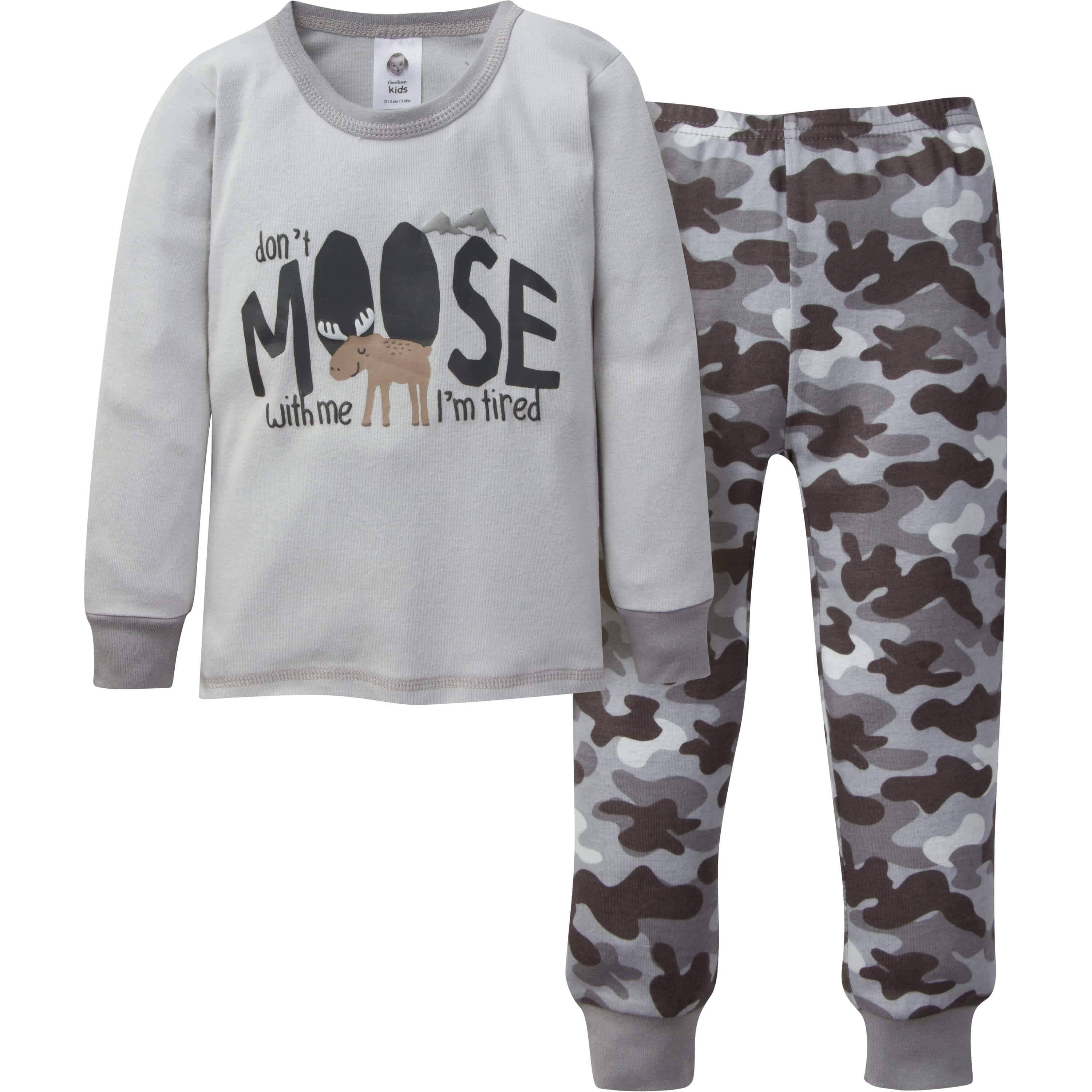 4-Piece Infant & Toddler Boys Camo Snug Fit Cotton Pajamas - Image 2