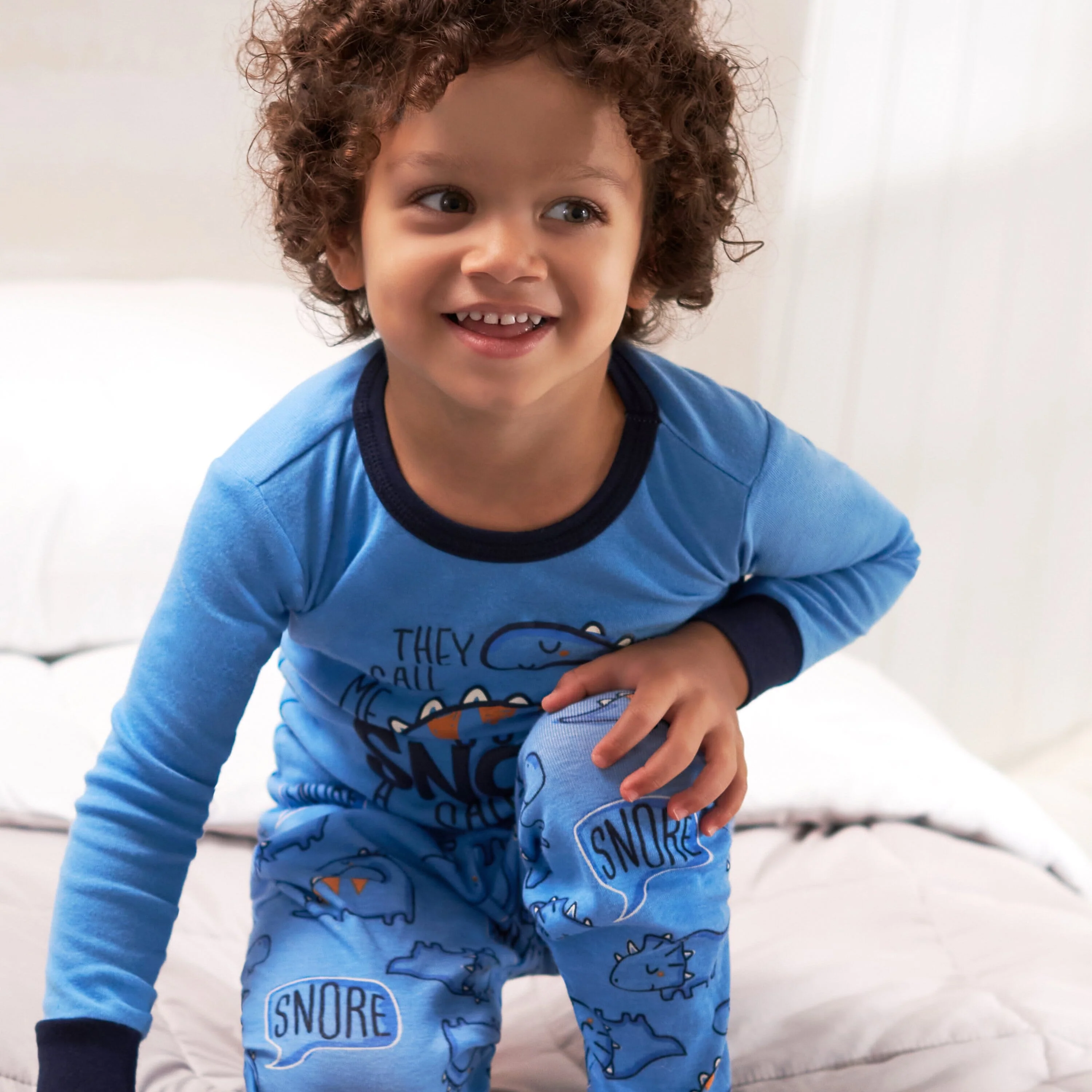 4-Piece Infant & Toddler Boys Dino Snug Fit Cotton Pajamas - Image 3