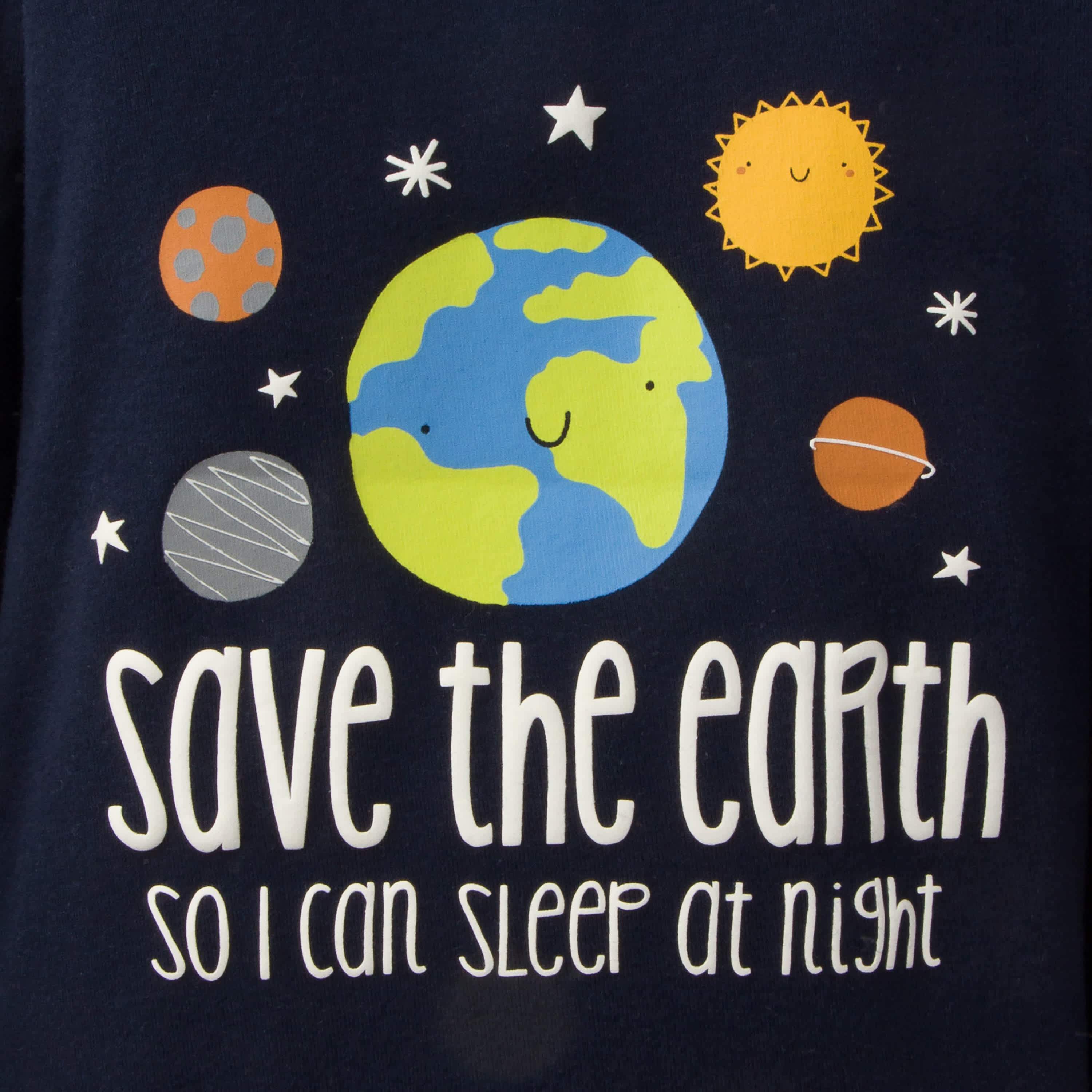 4-Piece Infant & Toddler Boys Earth Snug Fit Cotton Pajamas - Image 2