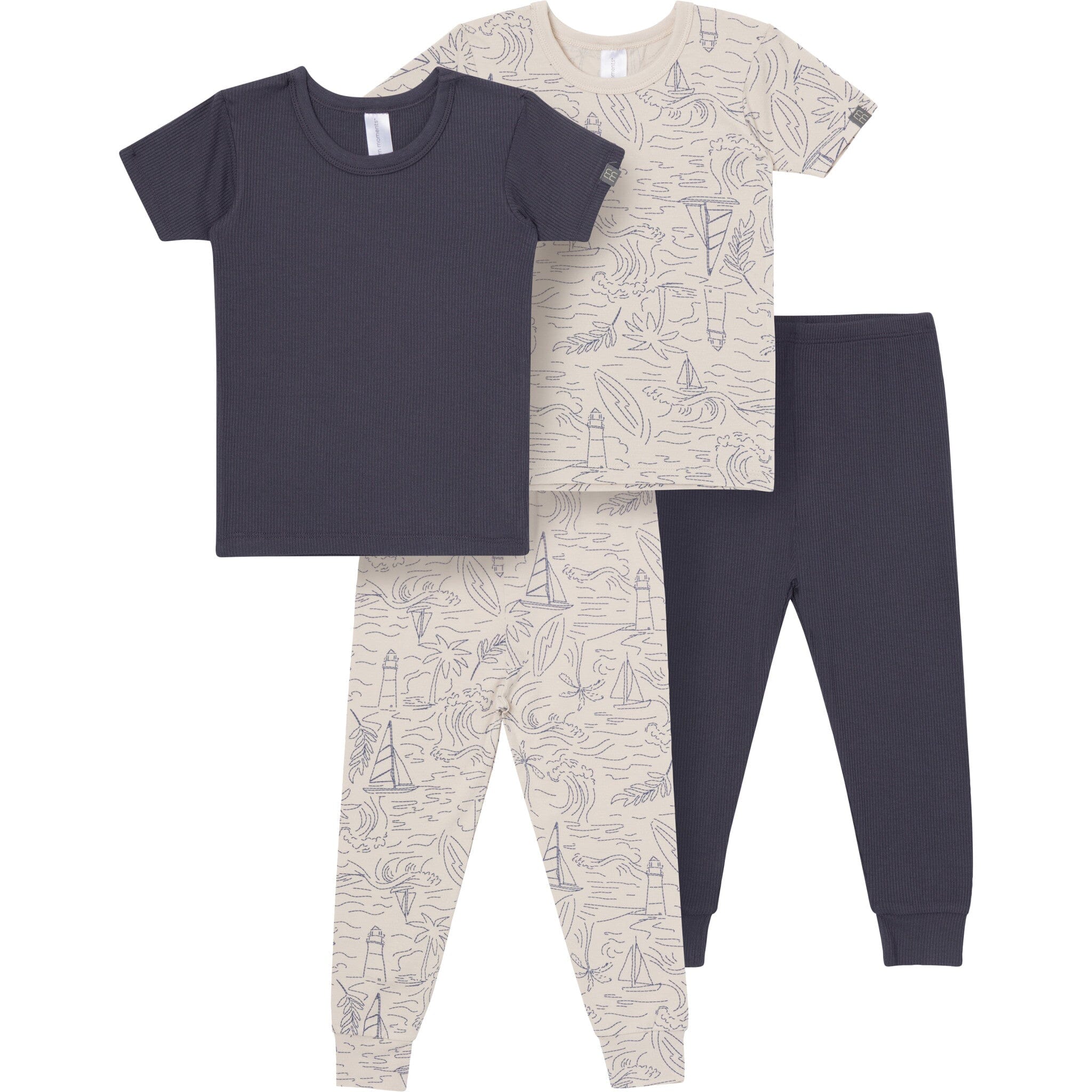 4-Piece Boys Maine Coast Viscose Snug Fit Pajama Set