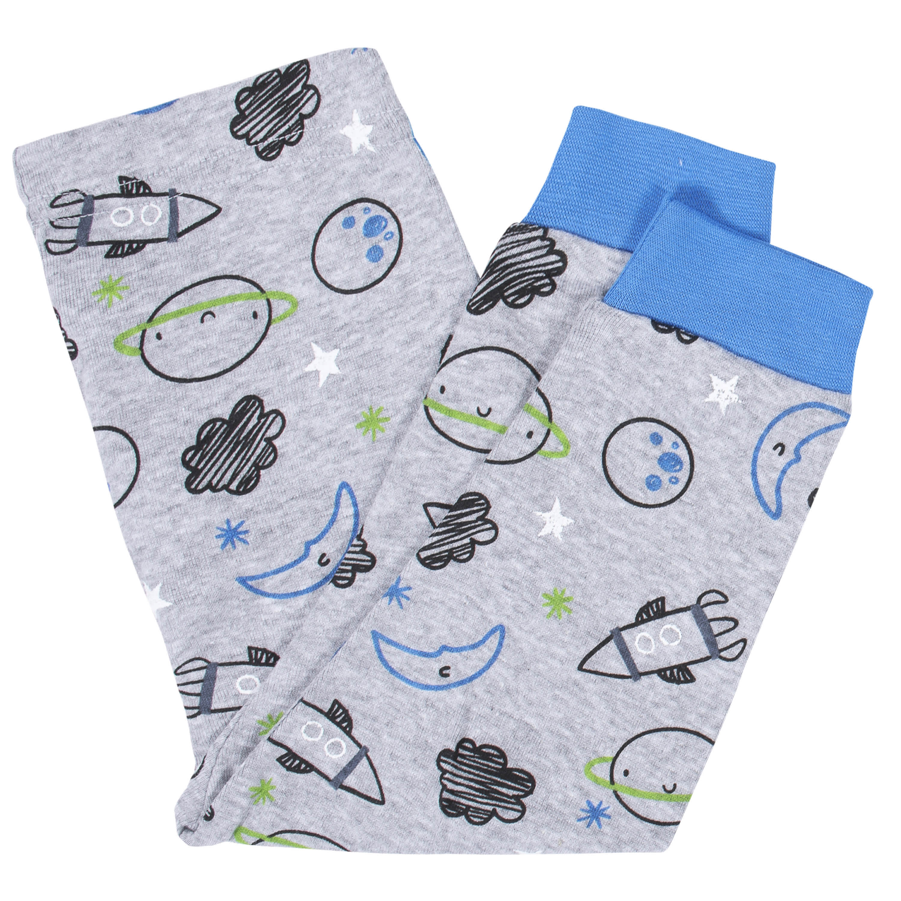 4-Piece Infant & Toddler Boys Space Snug Fit Cotton Pajamas - Image 5