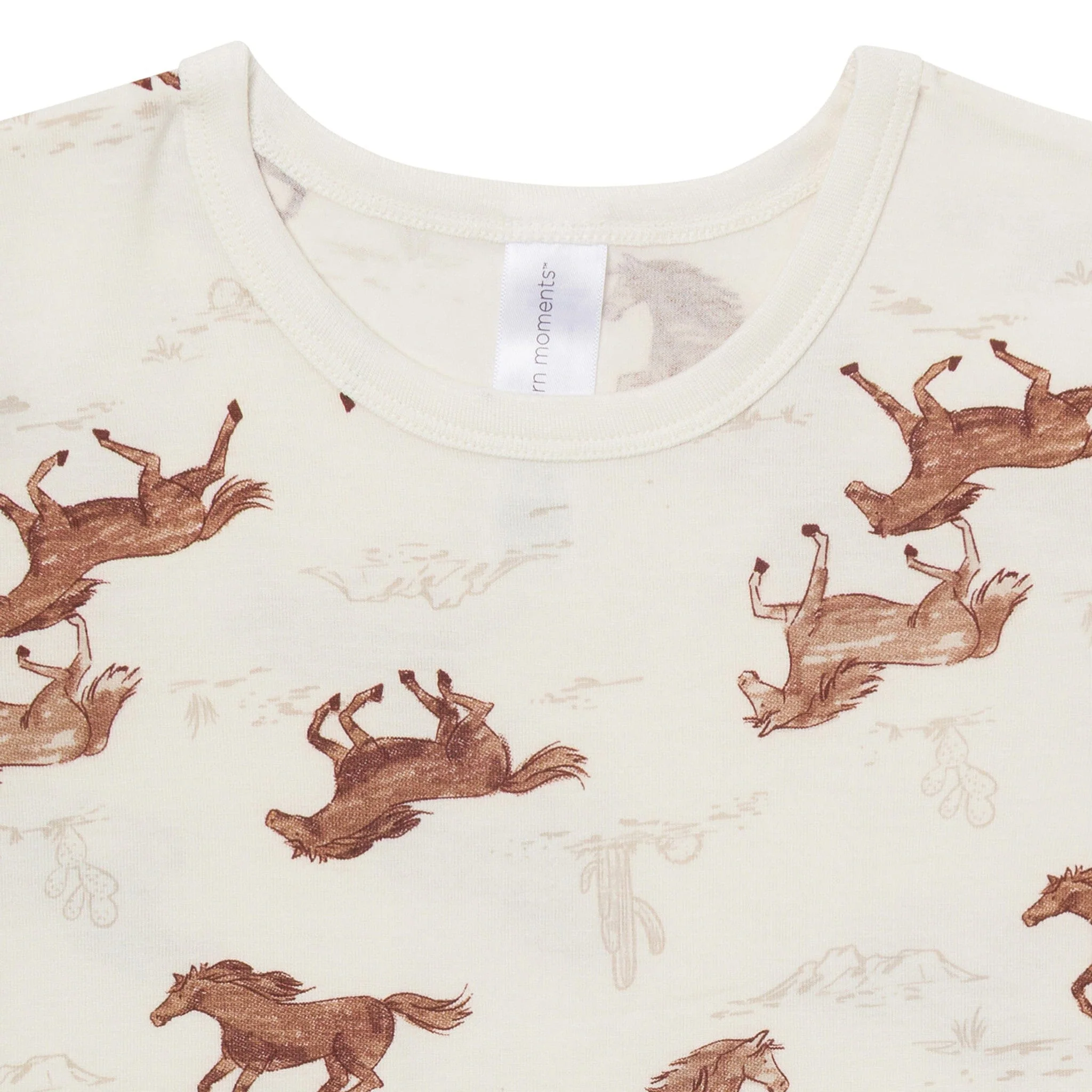 4-Piece Boys Wild Horses Viscose Snug Fit Pajama Set - Image 3