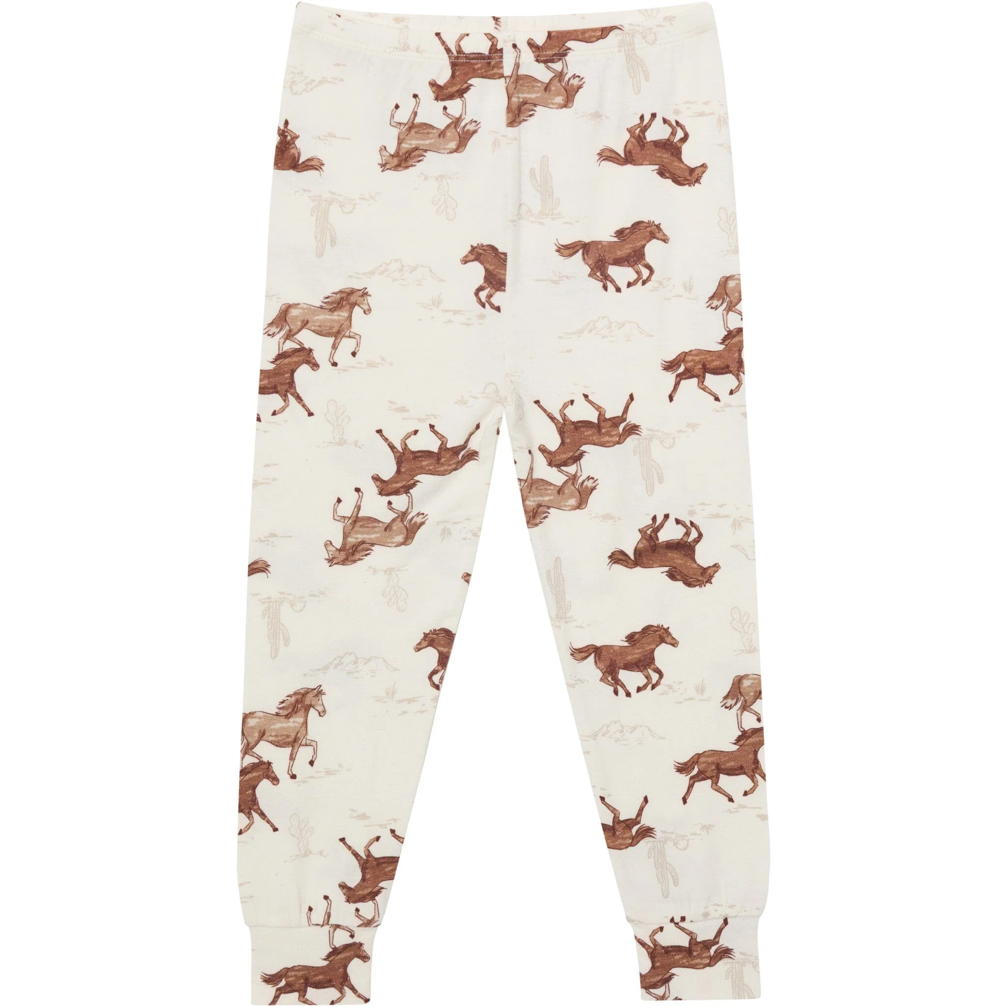 4-Piece Boys Wild Horses Viscose Snug Fit Pajama Set - Image 5