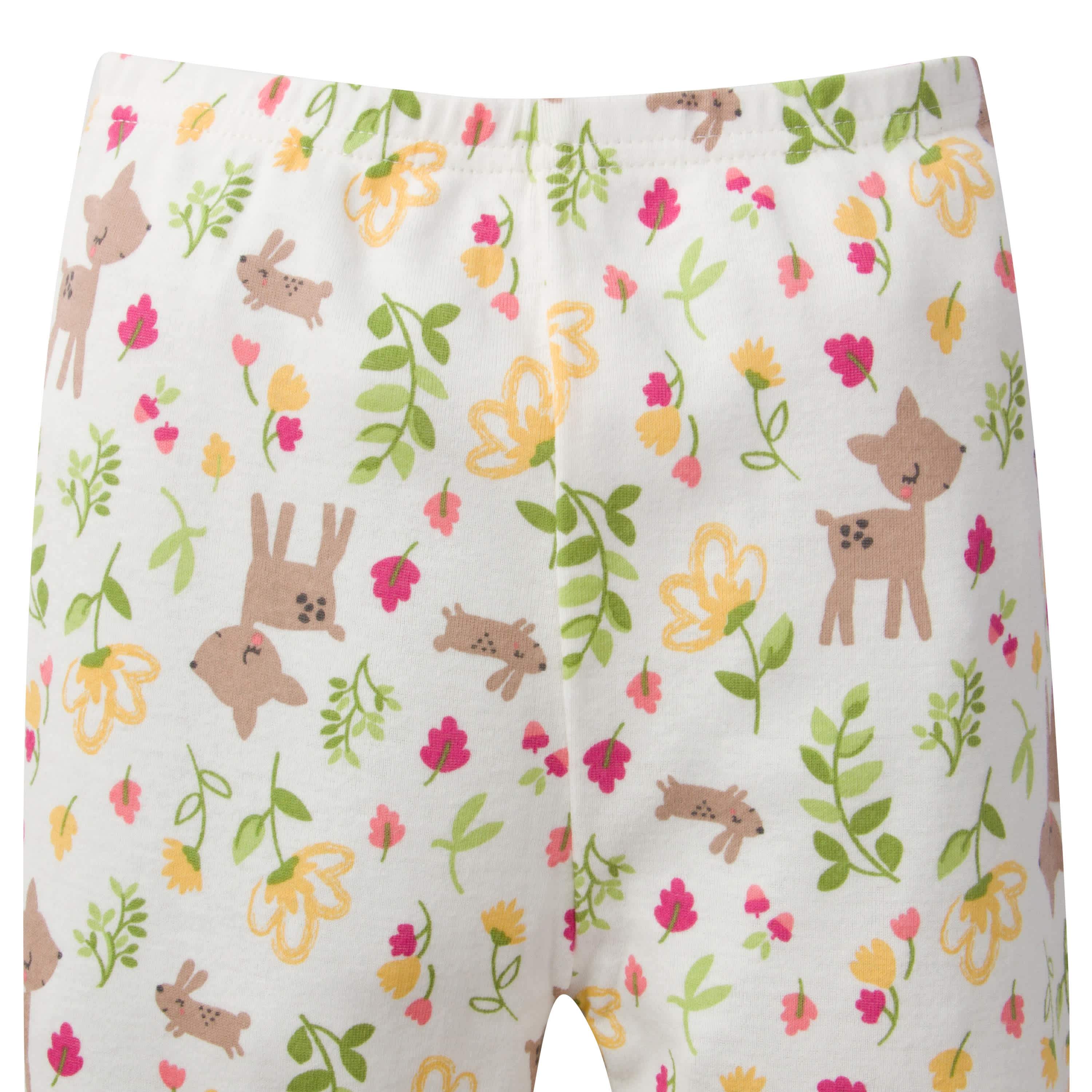 4-Piece Infant & Toddler Girls Deer Snug Fit Cotton Pajamas - Image 6