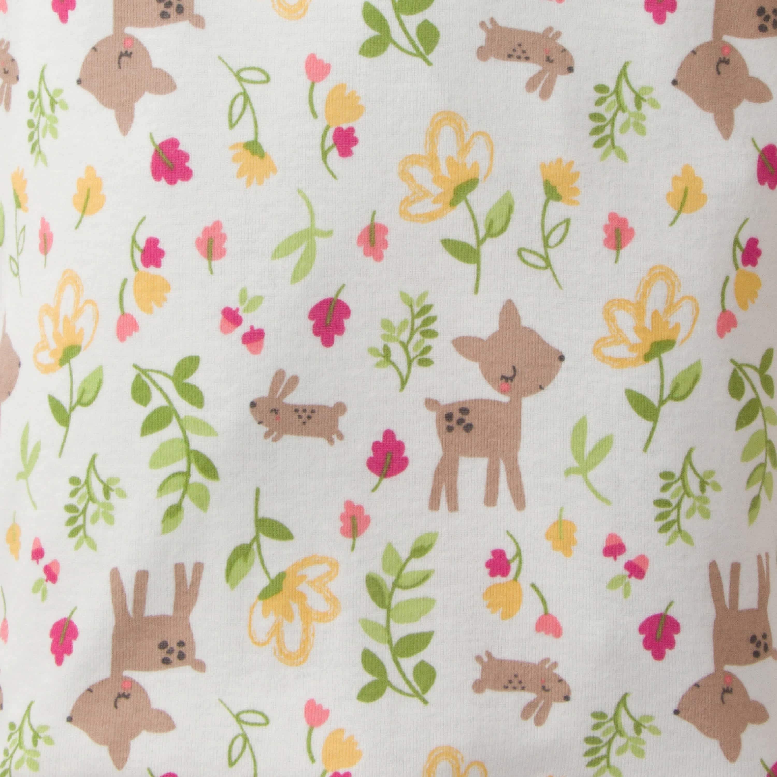 4-Piece Infant & Toddler Girls Deer Snug Fit Cotton Pajamas - Image 7