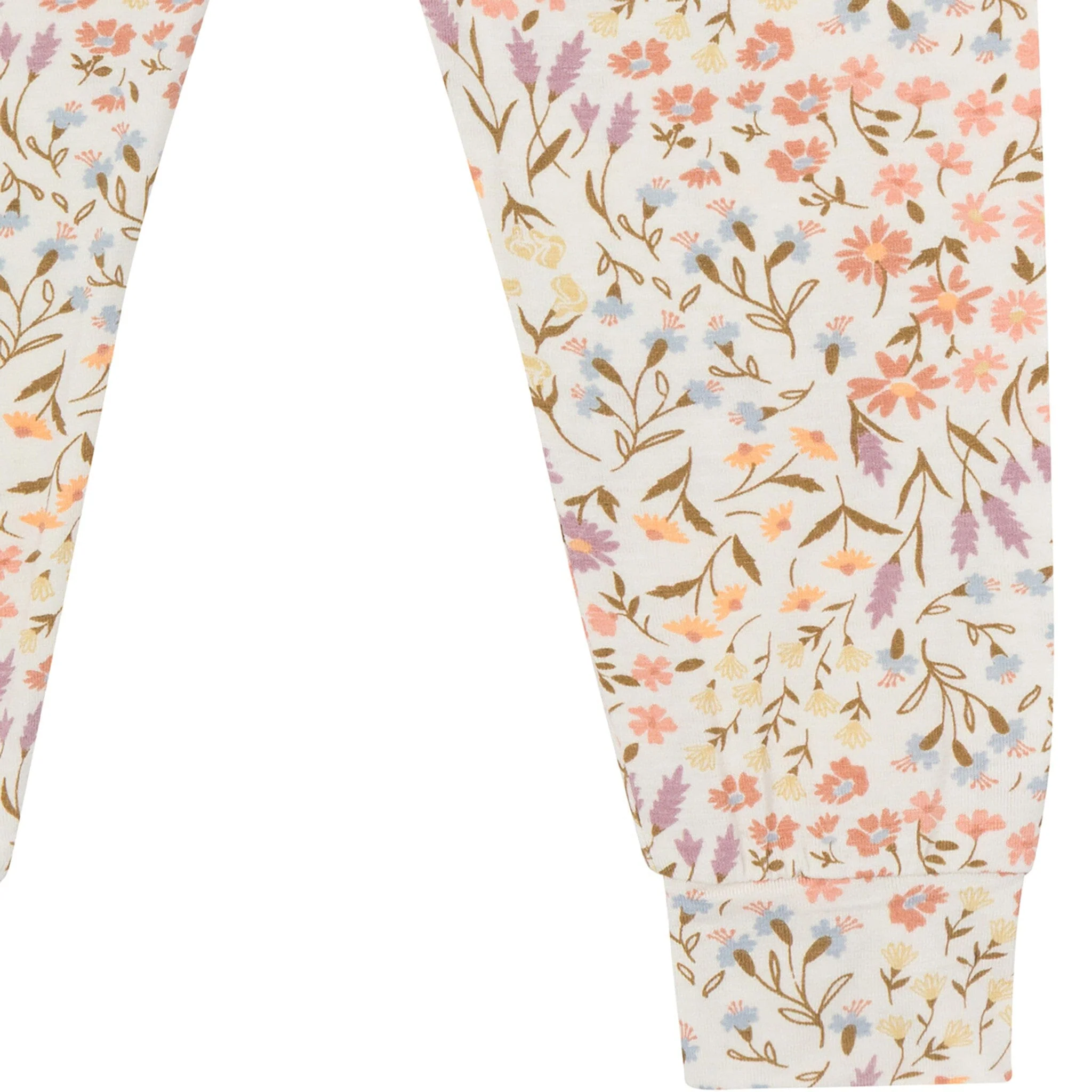 4-Piece Girls Floral Garden Viscose Snug Fit Pajama Set - Image 7