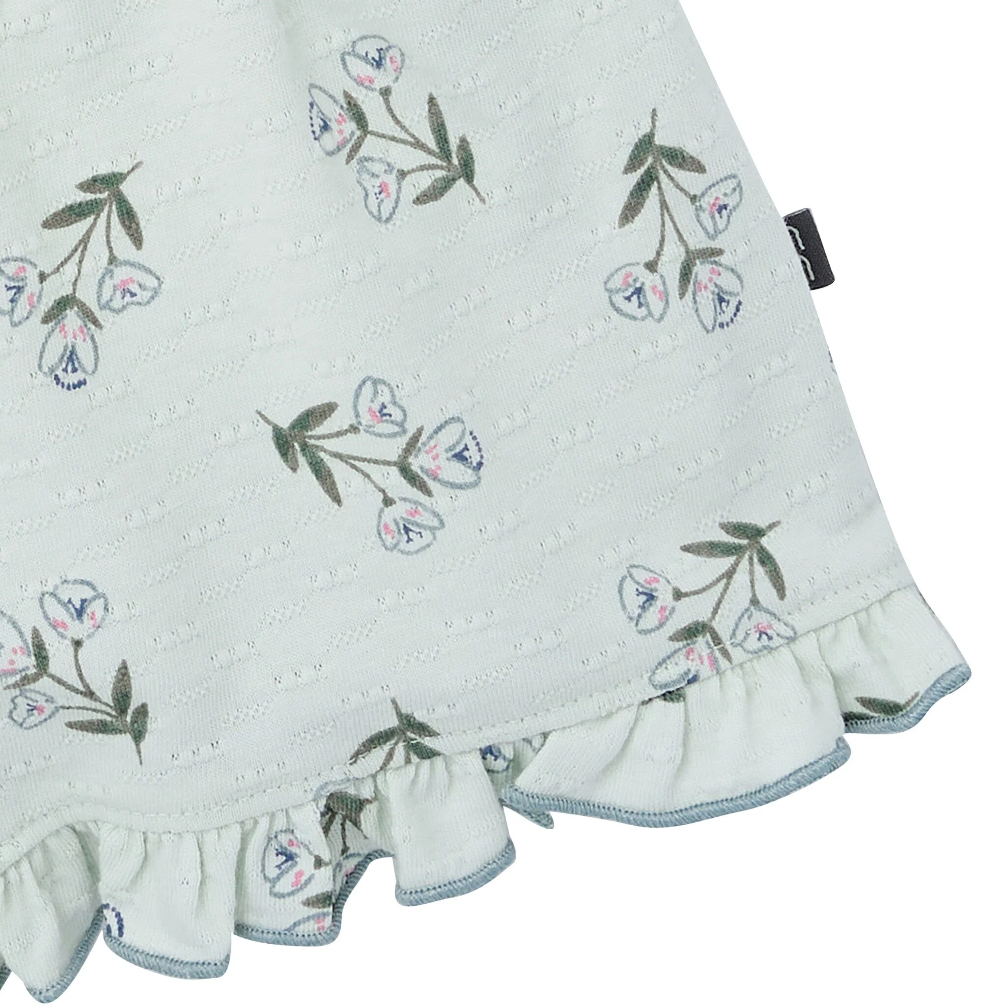 4-Piece Girls Blue Floral Tank Tops & Shorts Set - Image 6