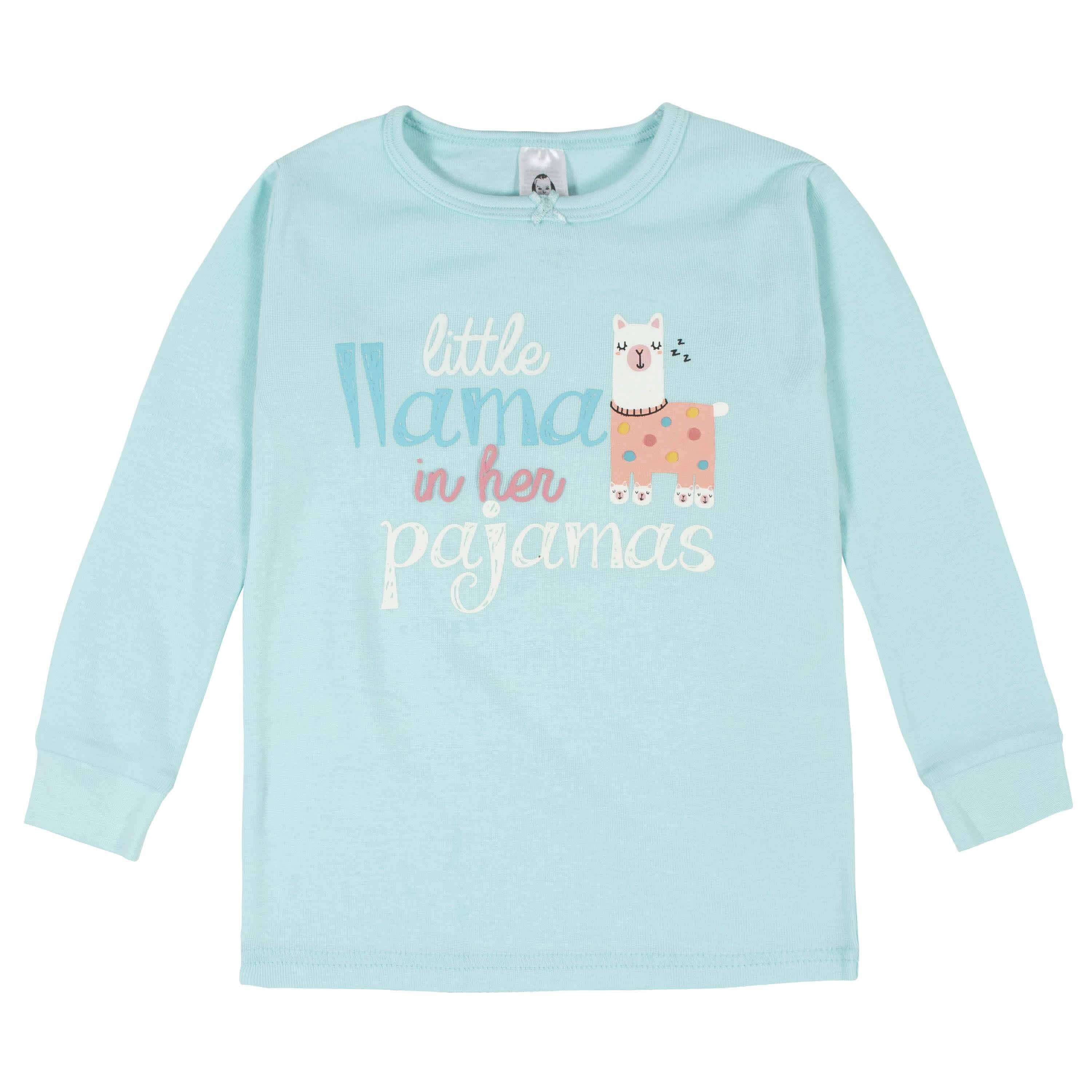 4-Piece Infant & Toddler Girls Llama Snug Fit Cotton Pajamas - Image 2