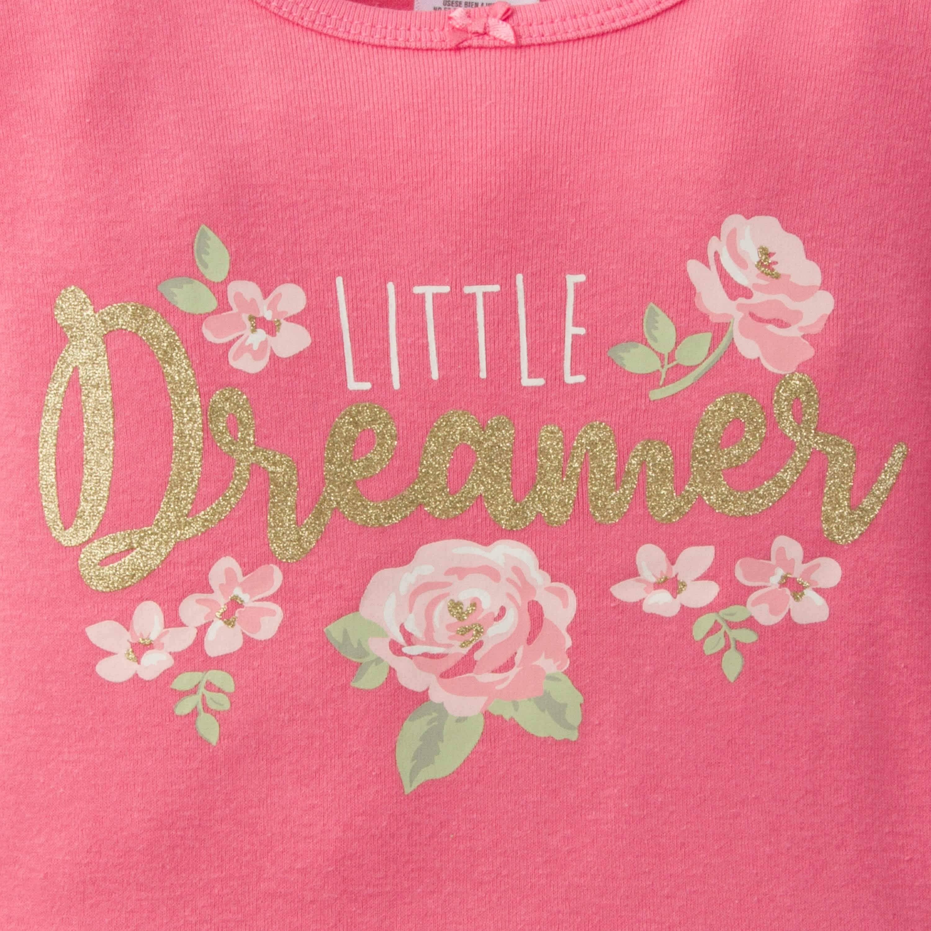 4-Piece Infant & Toddler Girls Rose Snug Fit Cotton Pajamas - Image 5